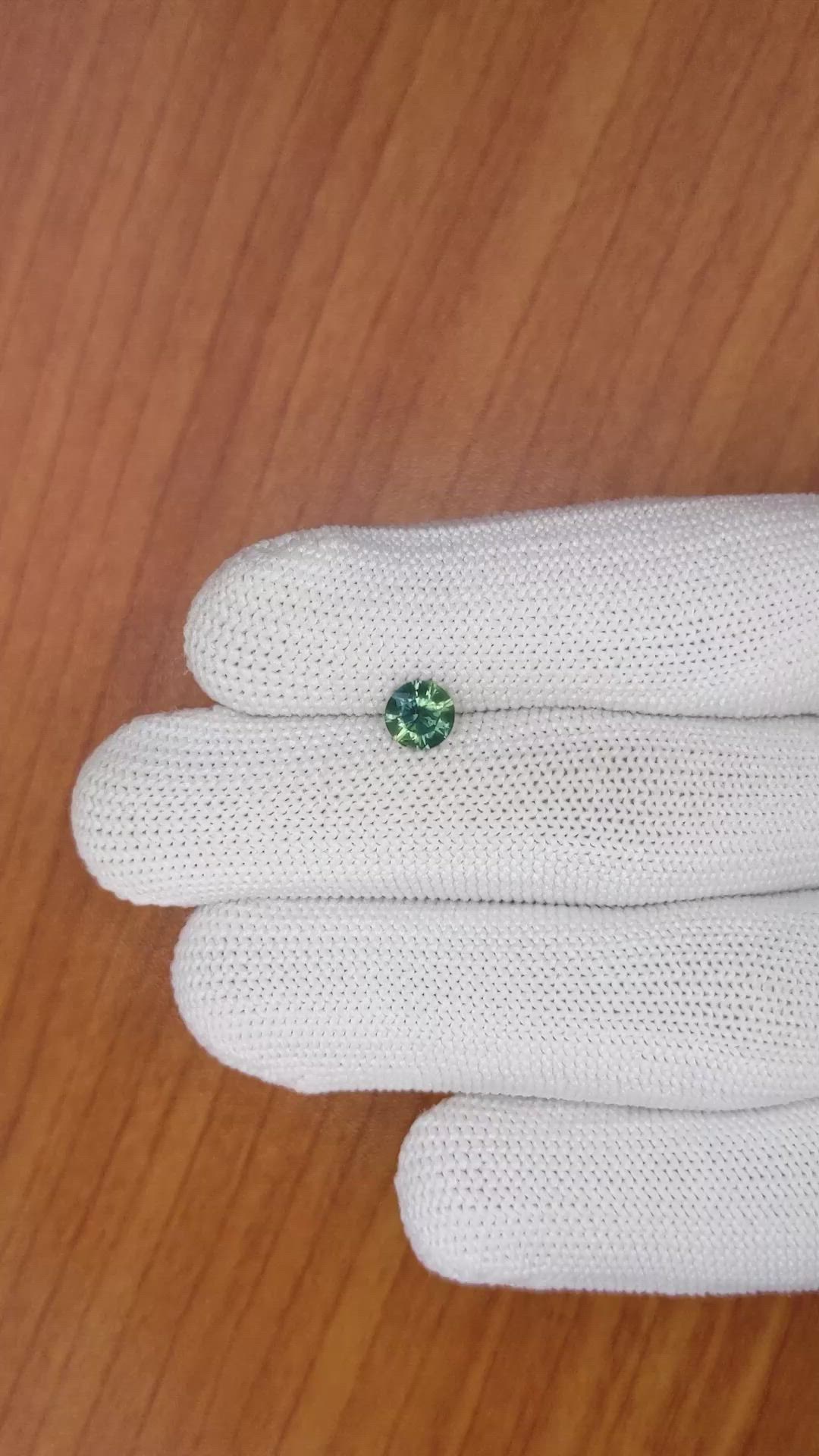 0.74 Ct. Green Sapphire from Madagascar Size Video