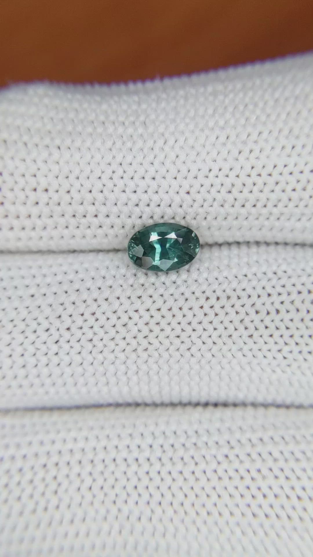 0.99 Ct. Bluish Green Sapphire from Madagascar Size Video
