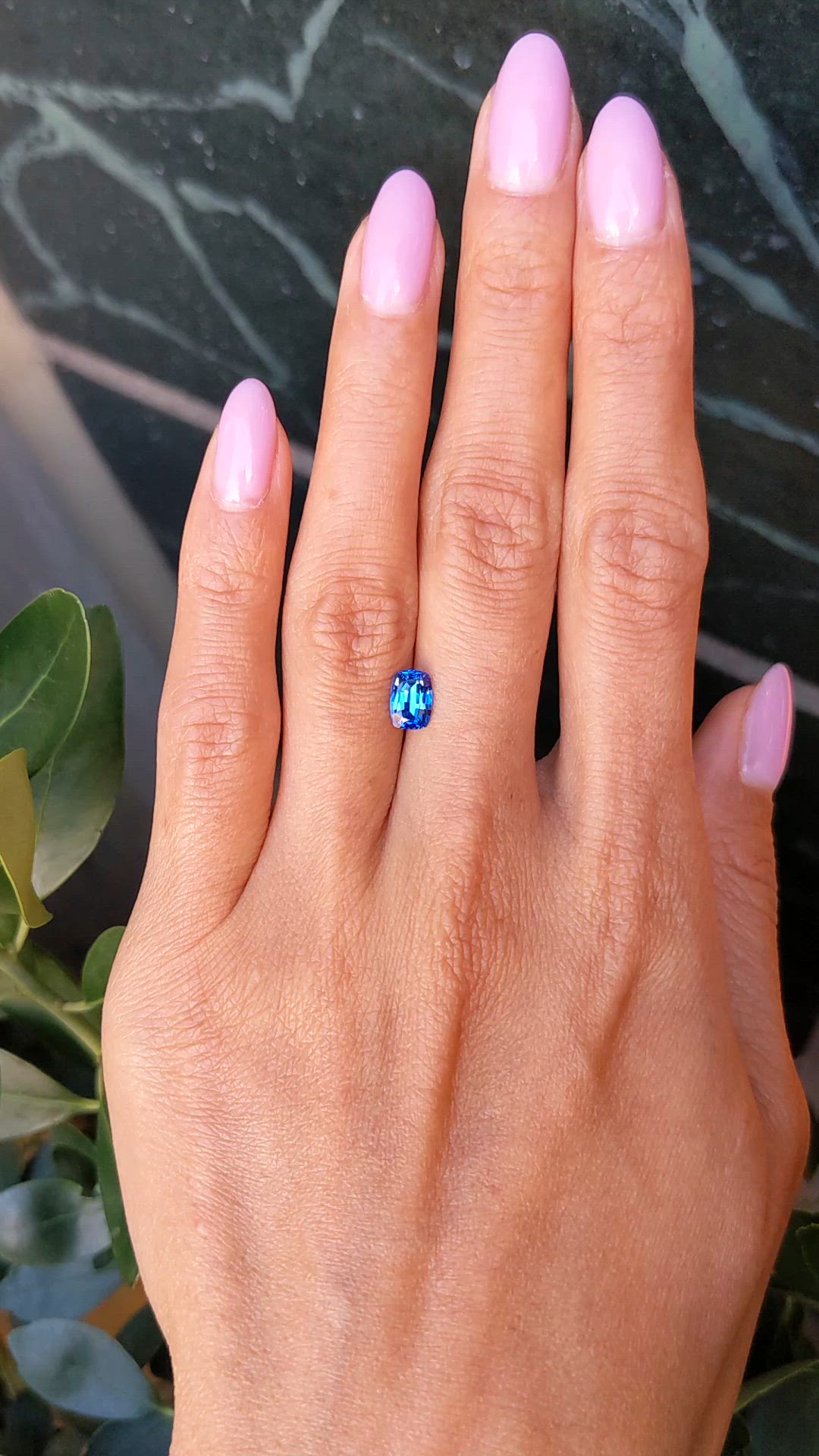 1.08 Ct. Blue Sapphire from Ceylon (Sri Lanka) Size Video