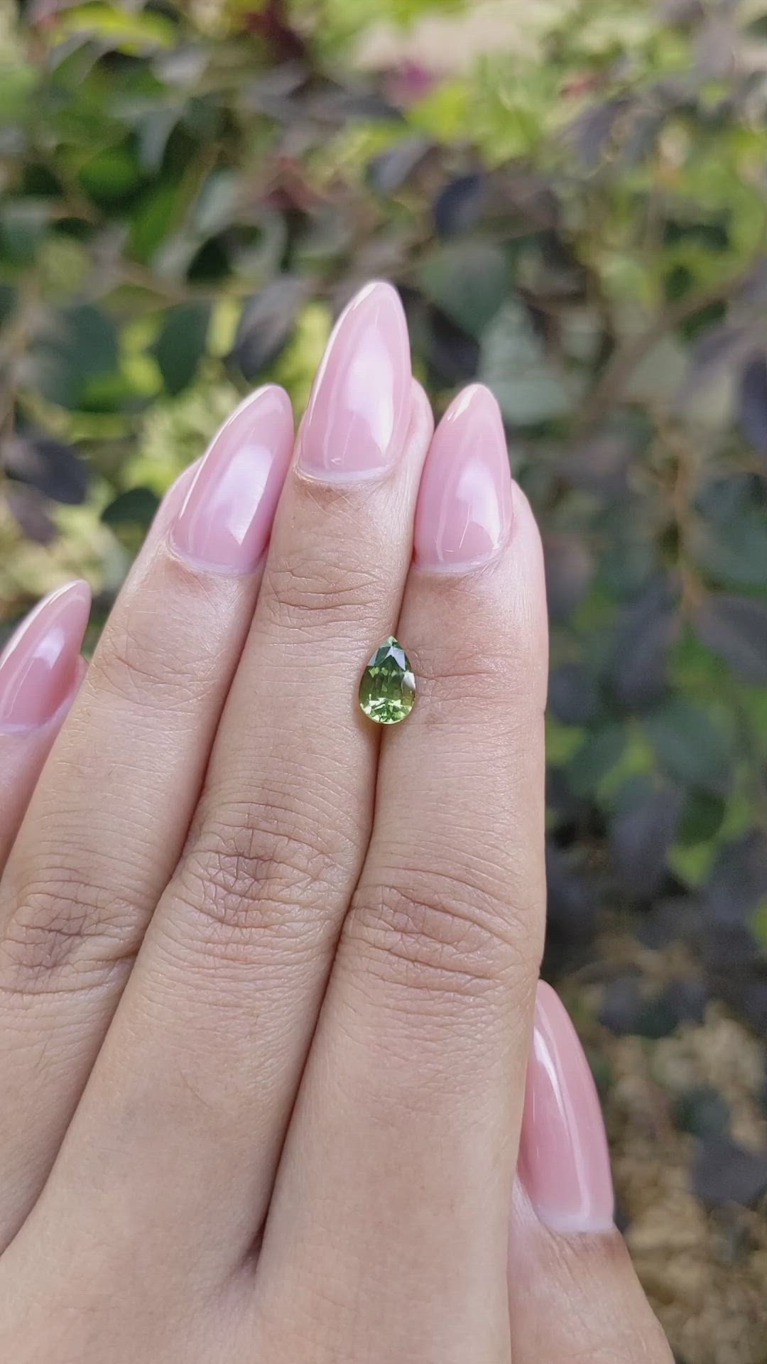 1.05 Ct. Green Sapphire from Thailand Size Video