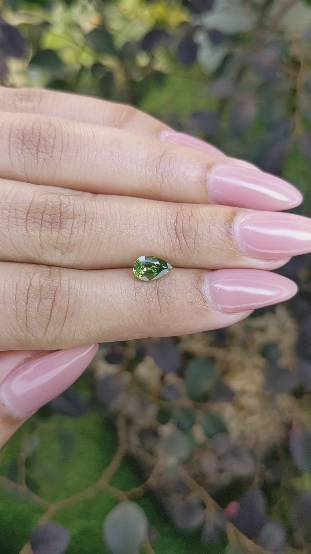 1.05 Ct. Green Sapphire from Thailand Size Video