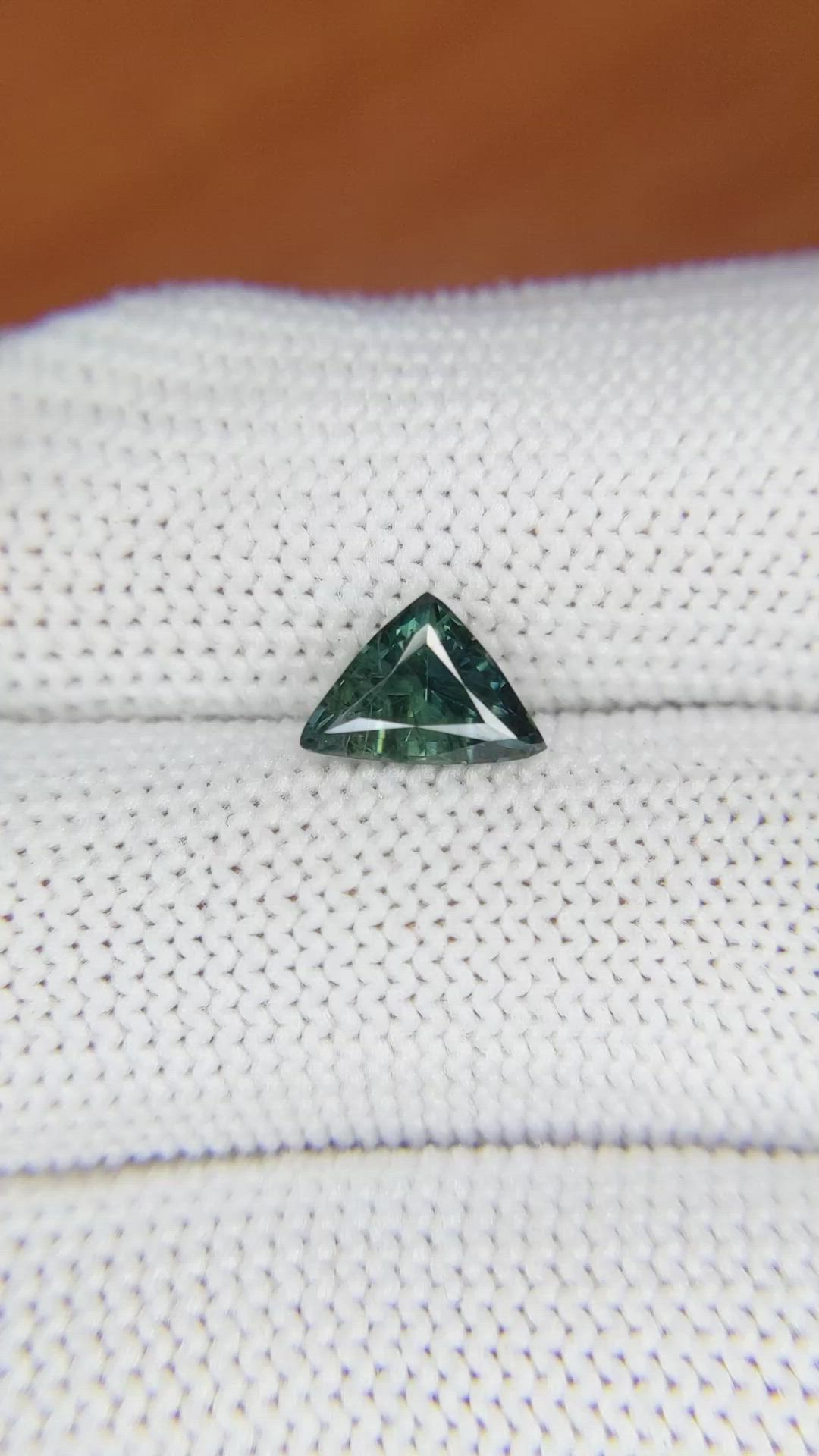 1.46 Ct. Bluish Green Sapphire from Madagascar Size Video