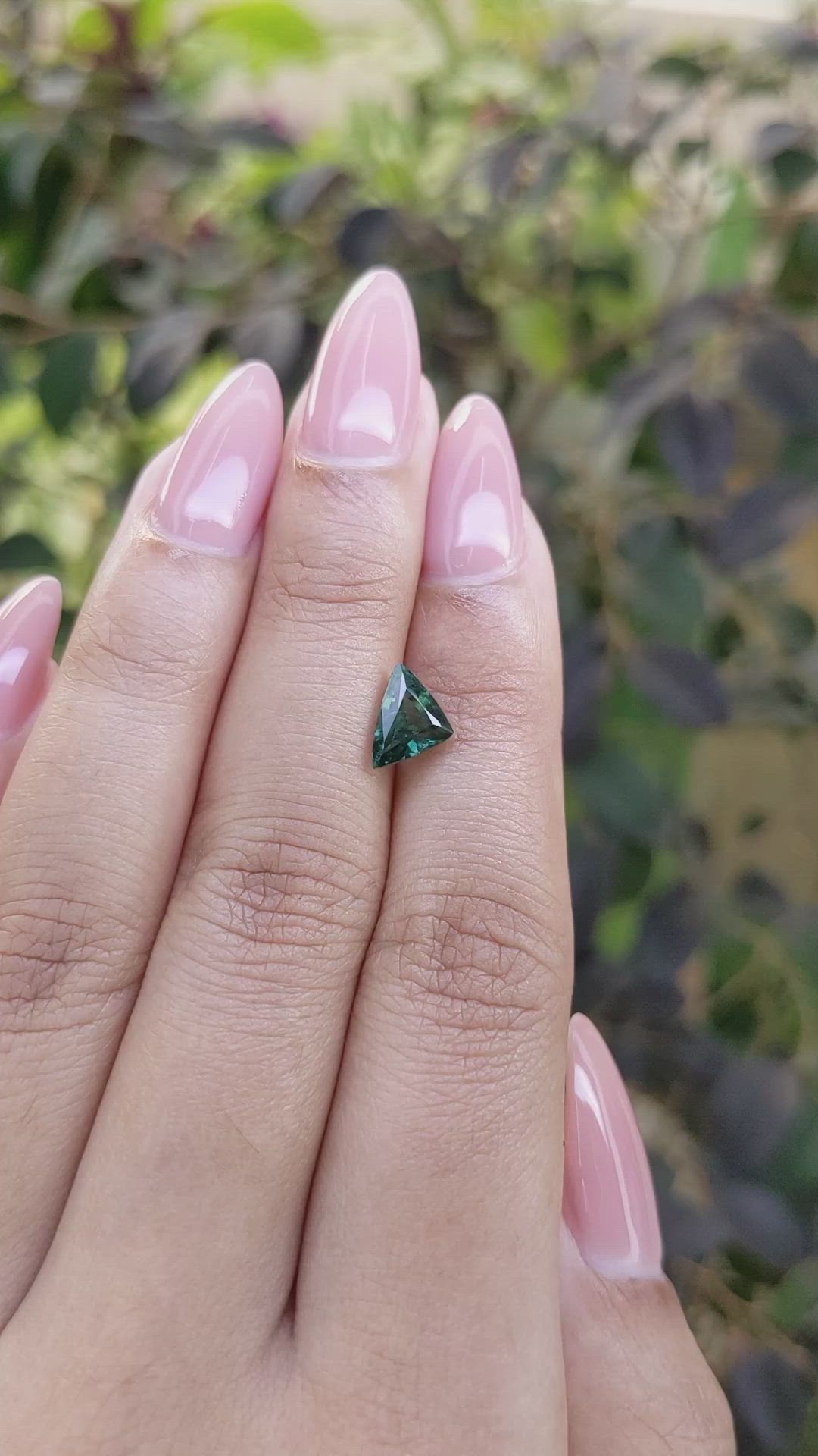 1.46 Ct. Bluish Green Sapphire from Madagascar Size Video