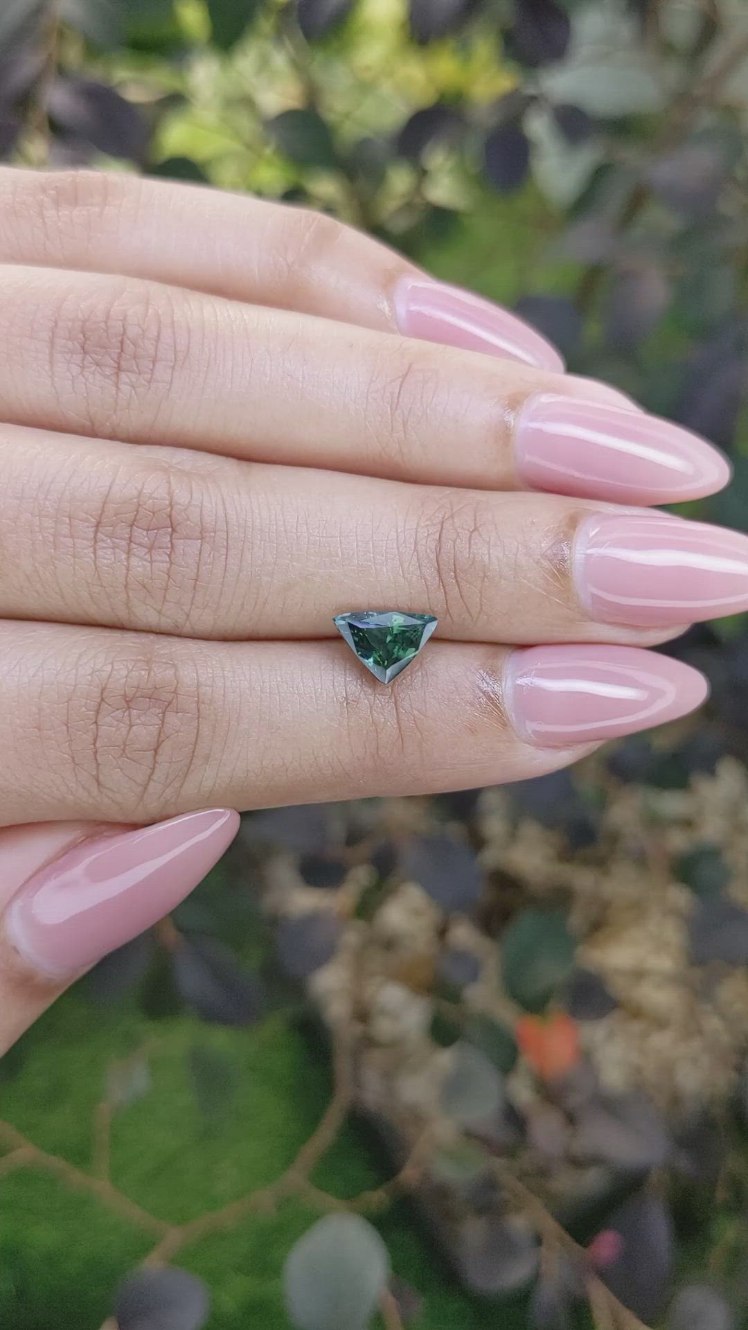 1.46 Ct. Bluish Green Sapphire from Madagascar Size Video