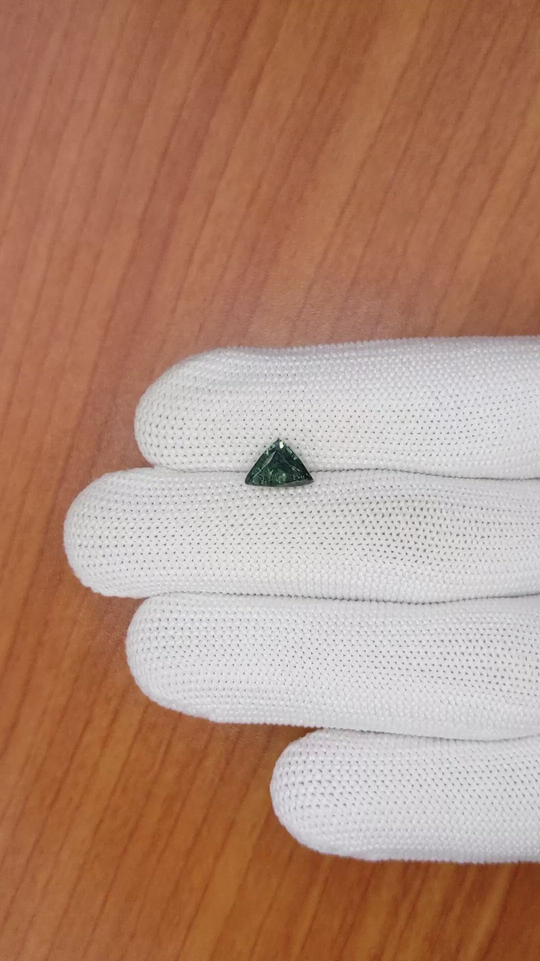 1.46 Ct. Bluish Green Sapphire from Madagascar Size Video