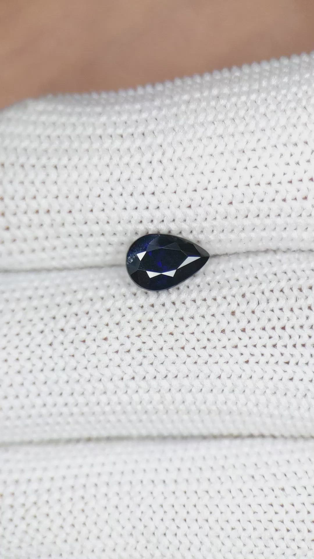 1.09 Ct. Blue Sapphire from Madagascar Size Video