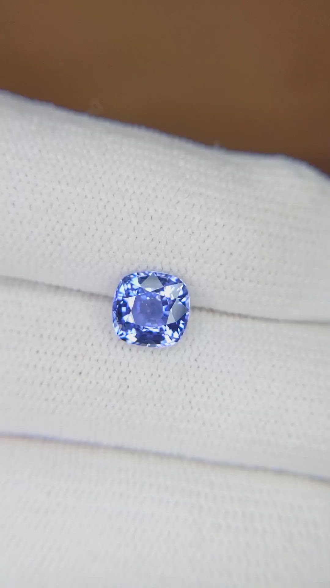 1.71 Ct. Blue Sapphire from Ceylon (Sri Lanka) Size Video