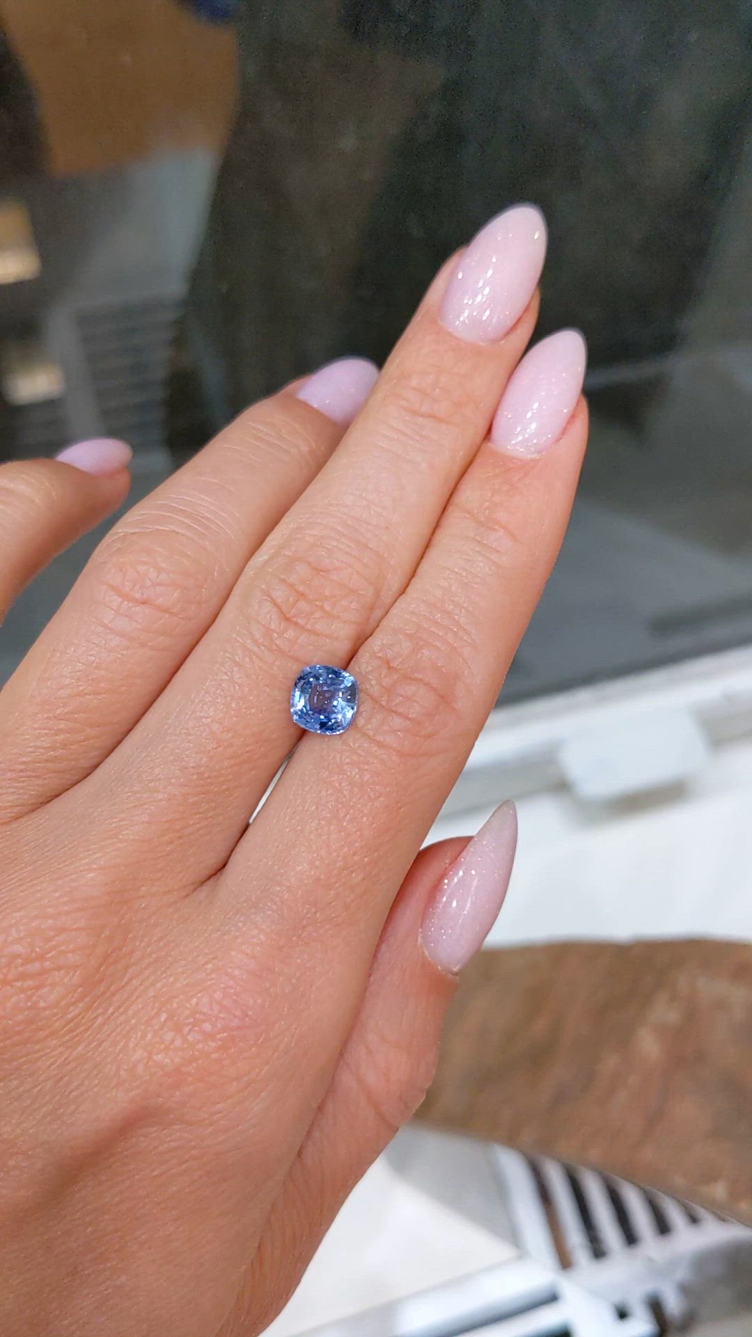 1.71 Ct. Blue Sapphire from Ceylon (Sri Lanka) Size Video