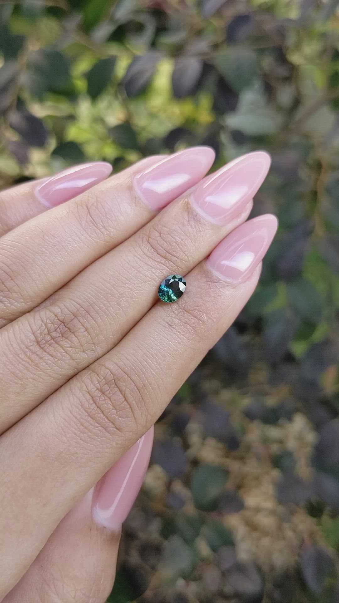 0.72 Ct. Green Sapphire from Madagascar Size Video