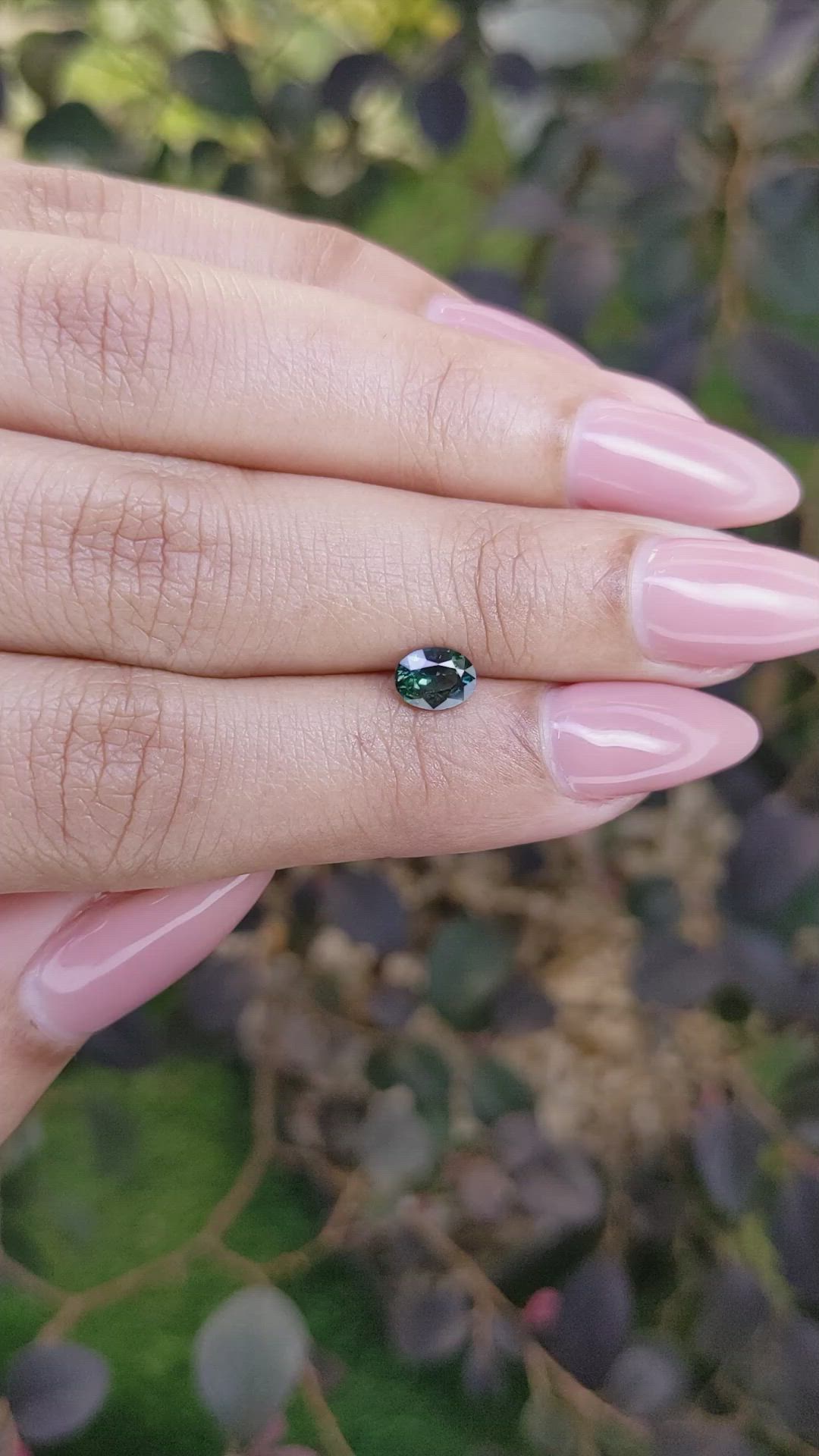 0.72 Ct. Green Sapphire from Madagascar Size Video