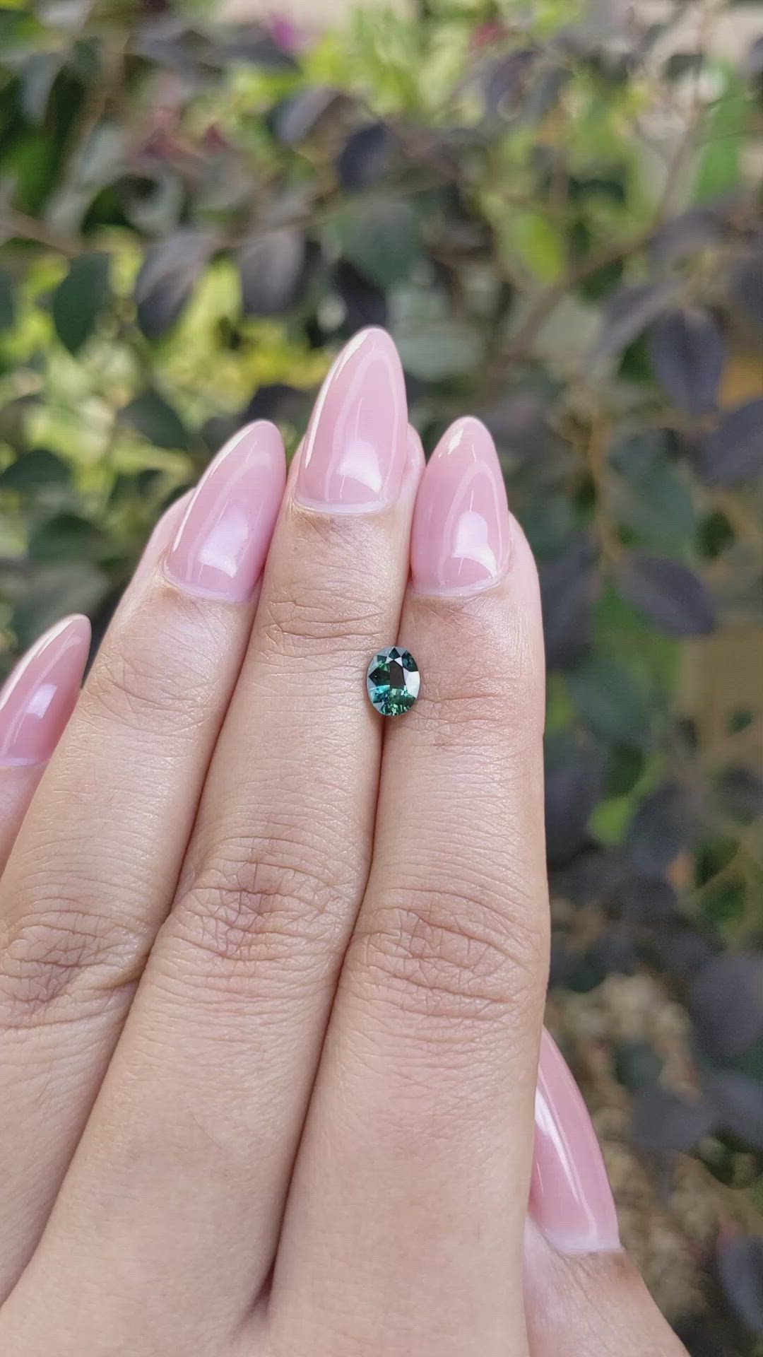 0.72 Ct. Green Sapphire from Madagascar Size Video
