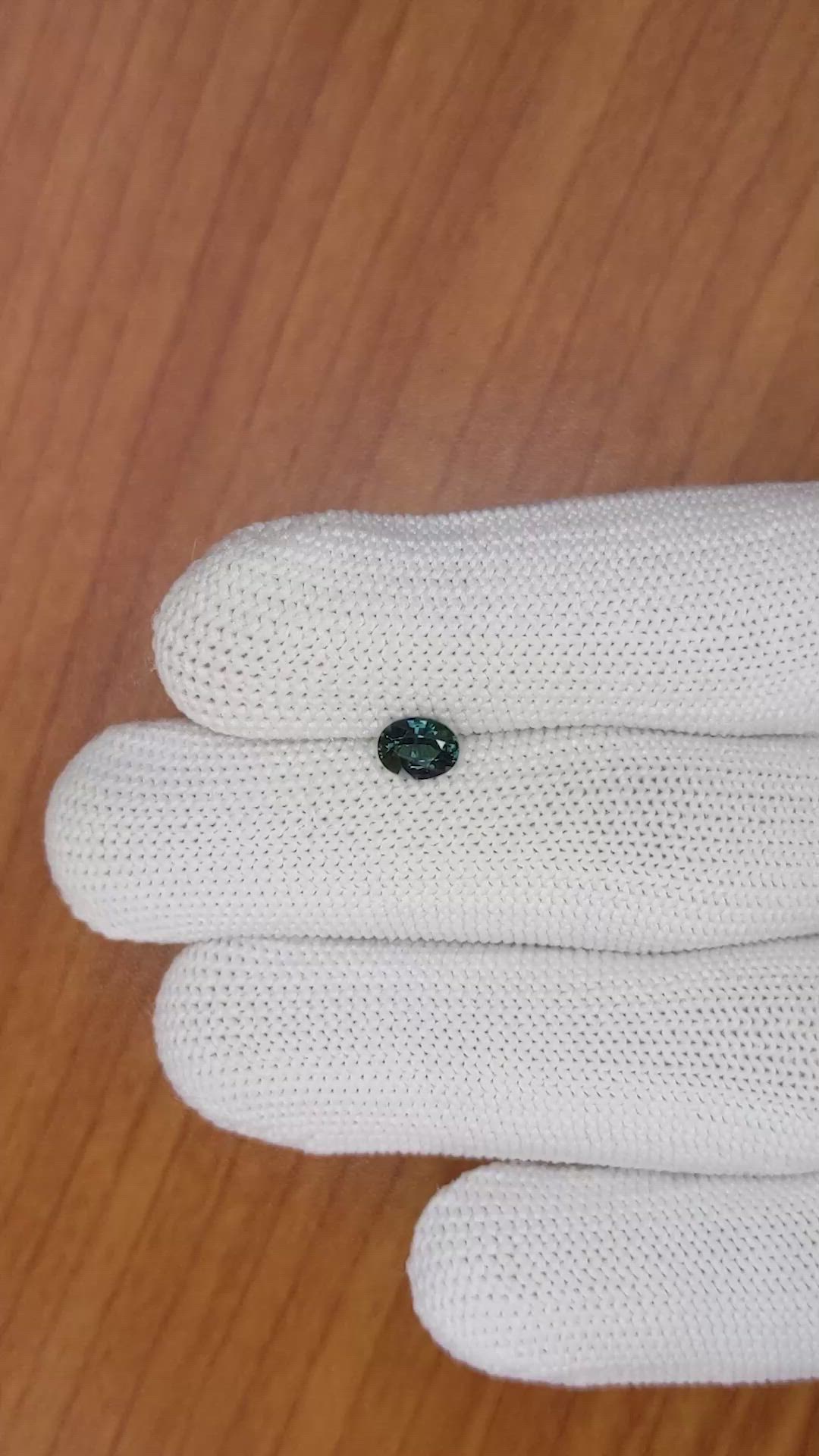 0.72 Ct. Green Sapphire from Madagascar Size Video