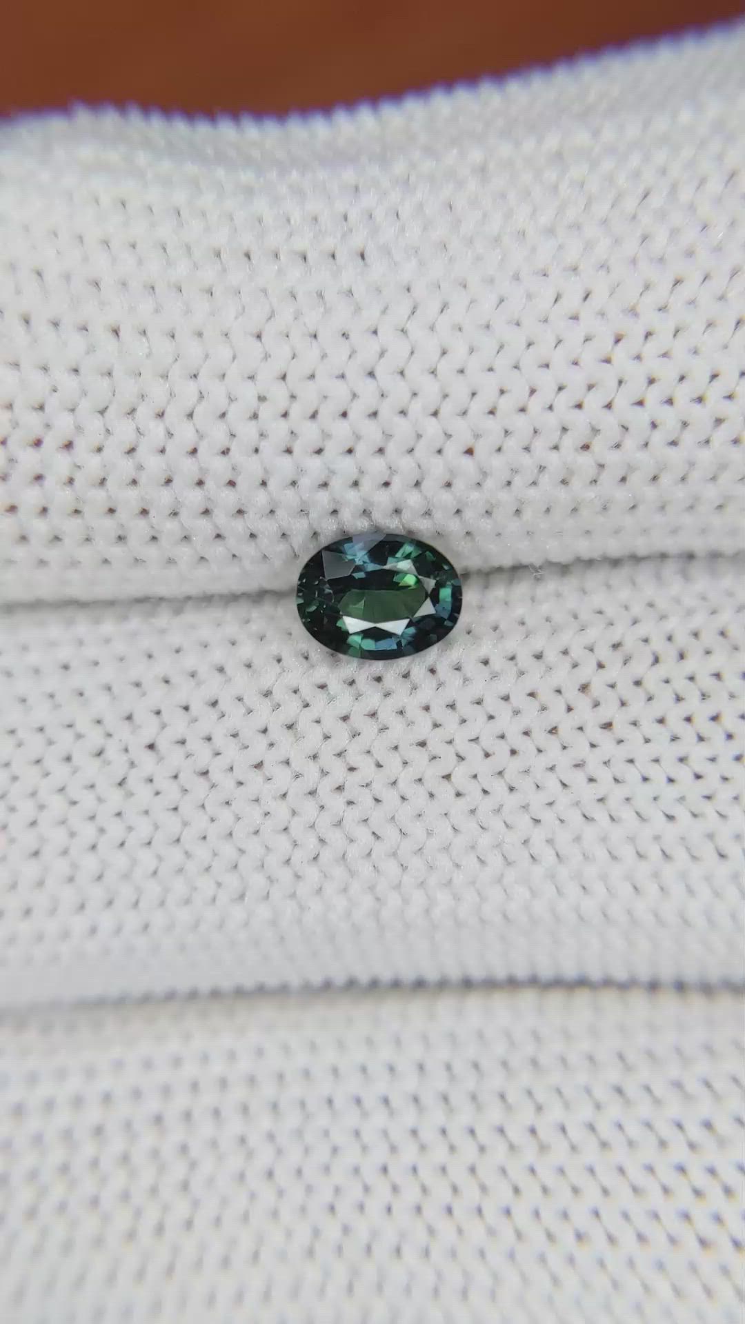 0.72 Ct. Green Sapphire from Madagascar Size Video