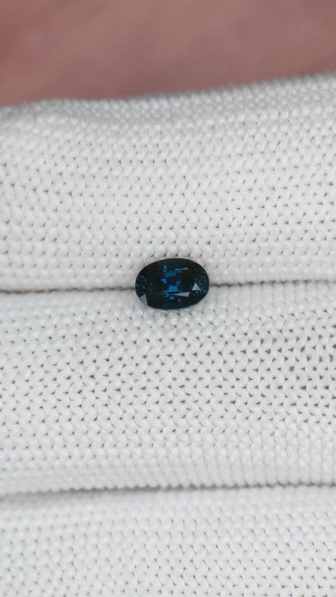 0.92 Ct. Greenish Blue Sapphire from Madagascar Size Video