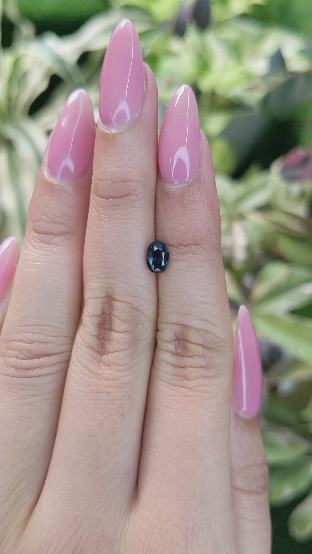 0.92 Ct. Greenish Blue Sapphire from Madagascar Size Video