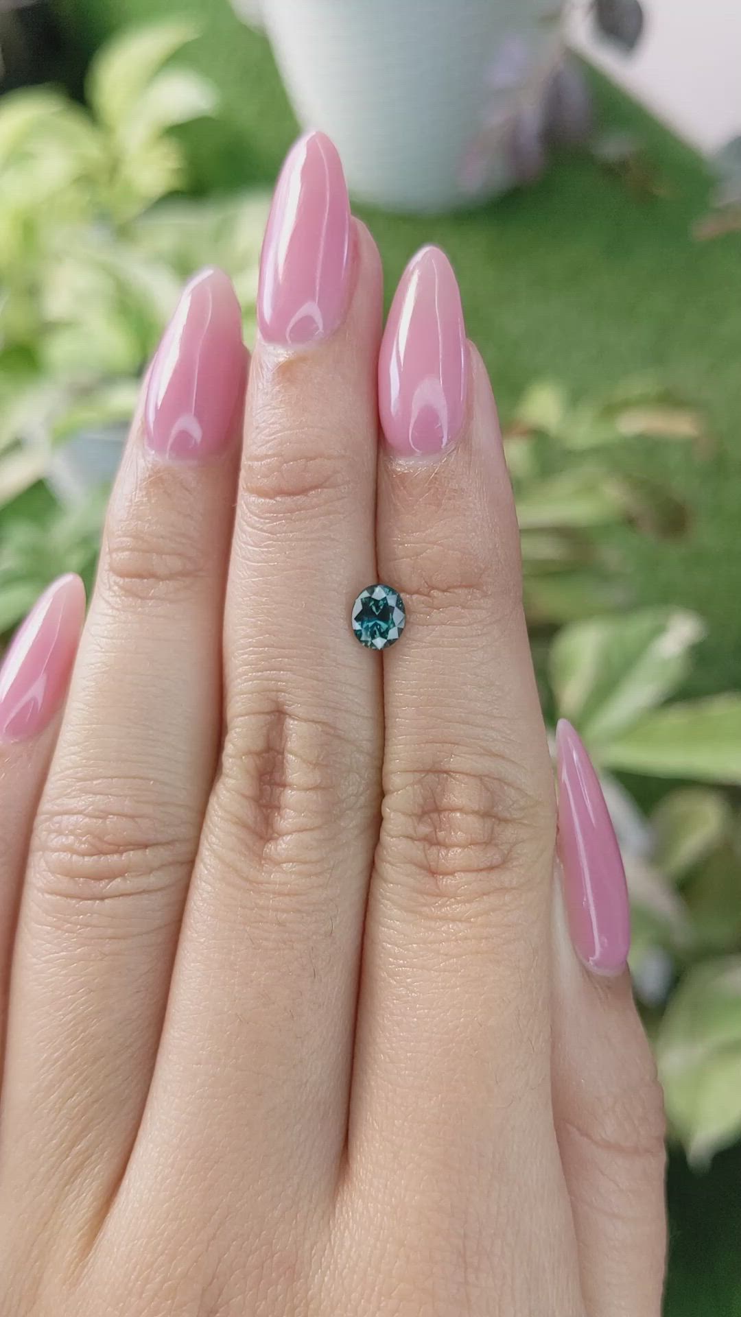 0.68 Ct. Green Sapphire from Madagascar Size Video