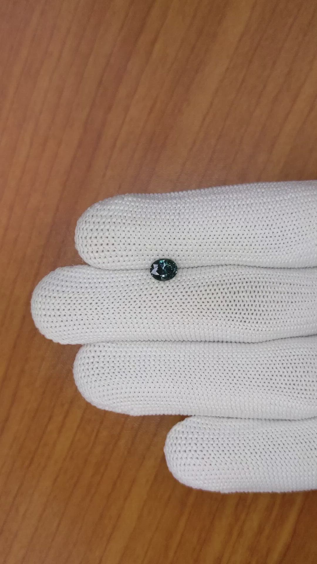 0.68 Ct. Green Sapphire from Madagascar Size Video