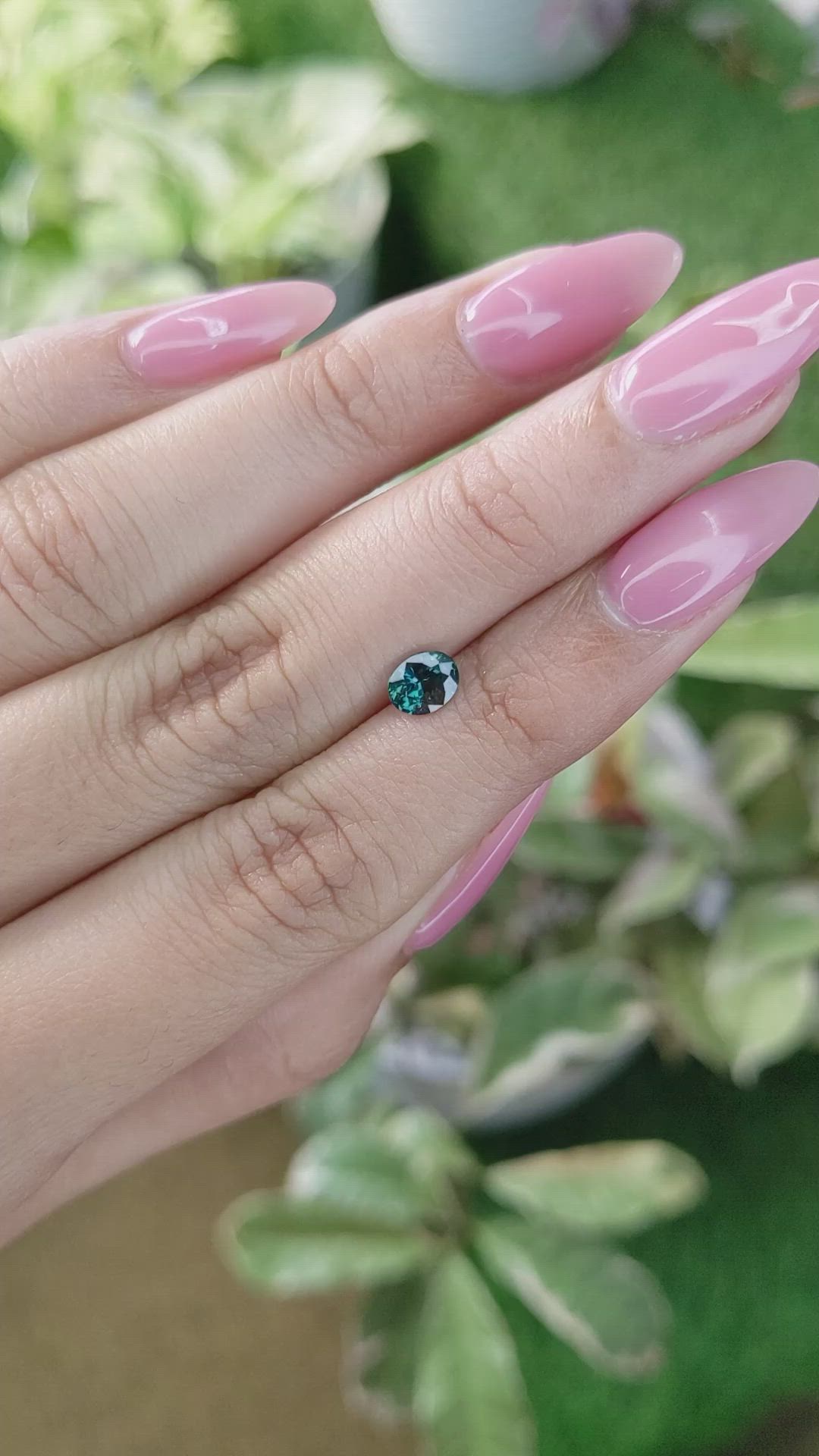 0.68 Ct. Green Sapphire from Madagascar Size Video