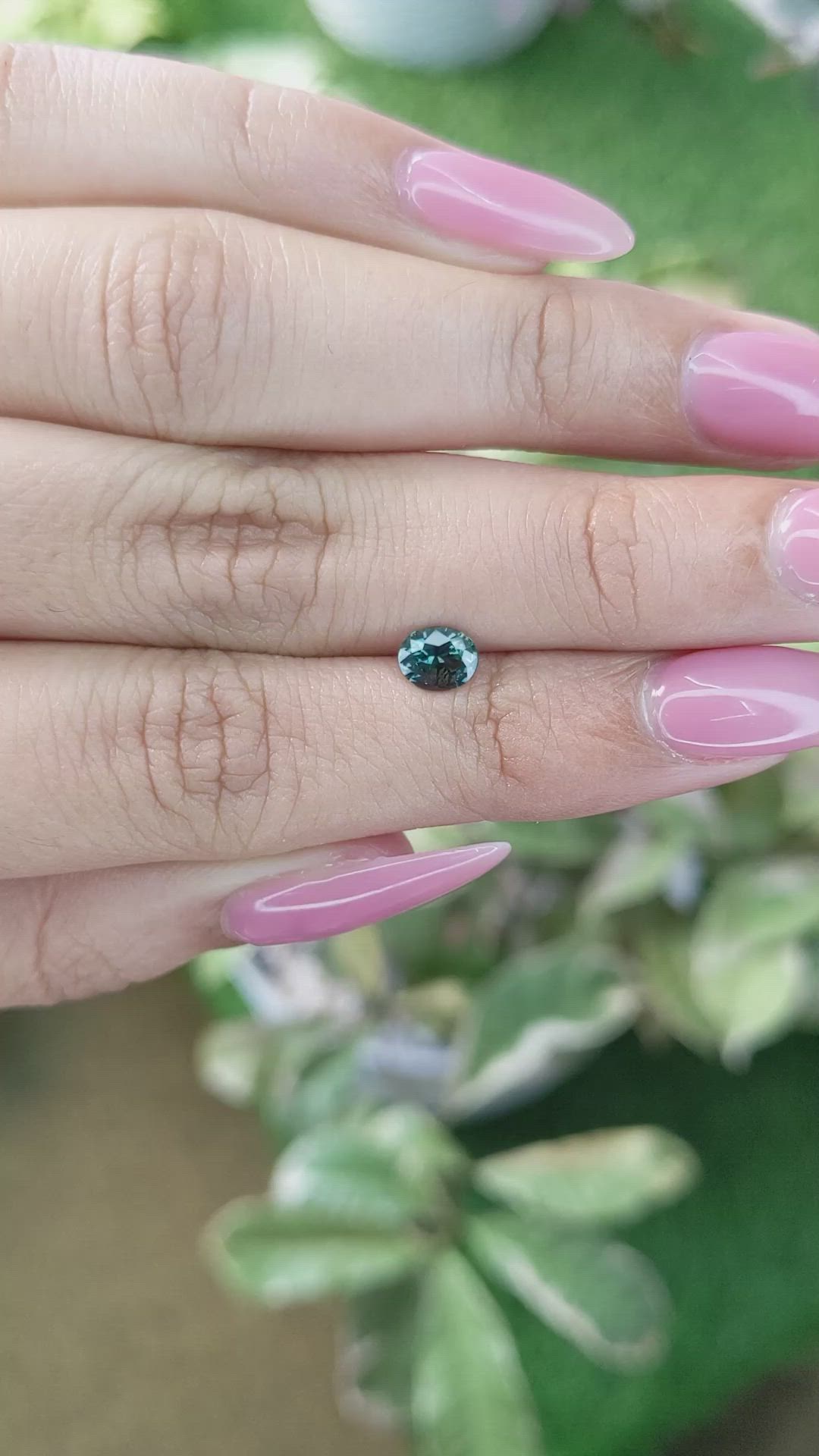 0.68 Ct. Green Sapphire from Madagascar Size Video
