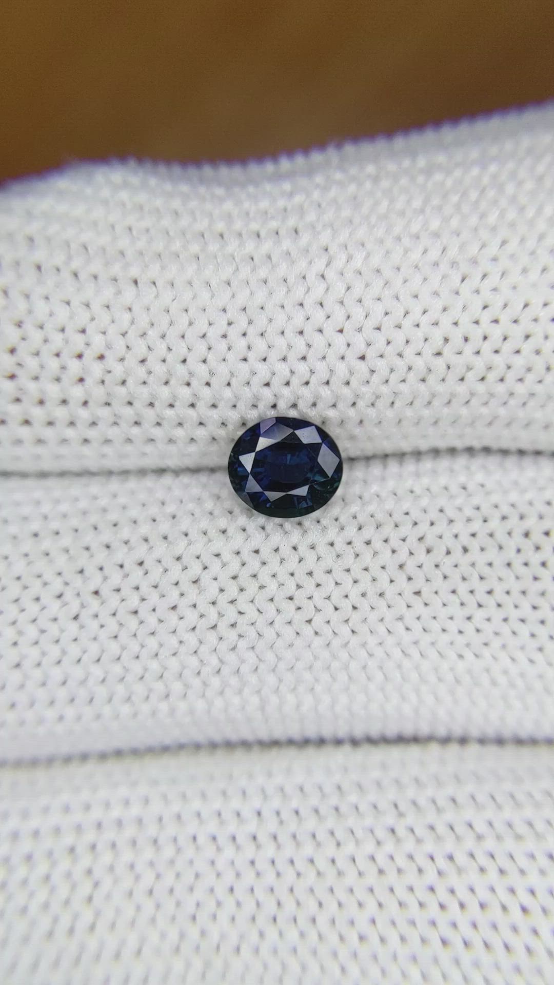 0.92 Ct. Greenish Blue Sapphire from Madagascar Size Video