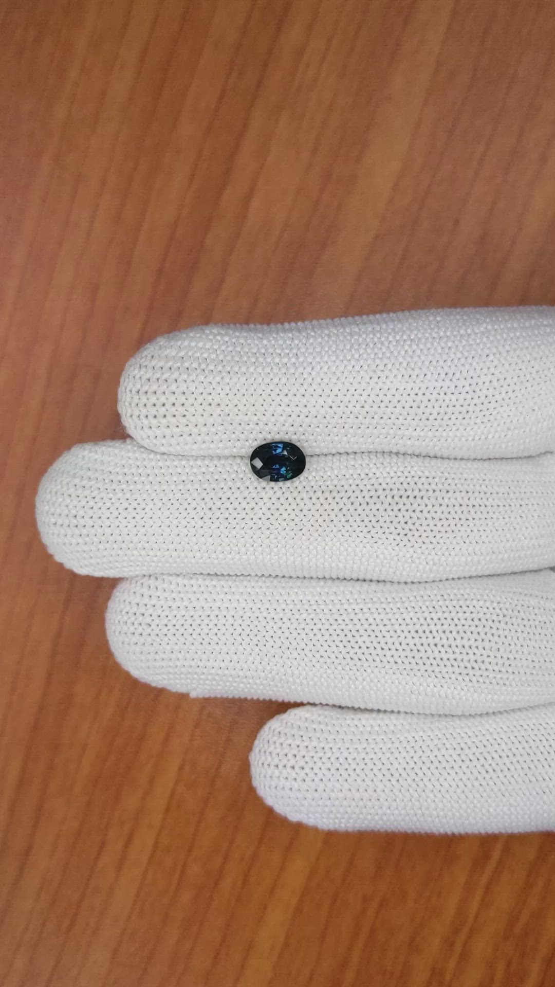 0.92 Ct. Greenish Blue Sapphire from Madagascar Size Video