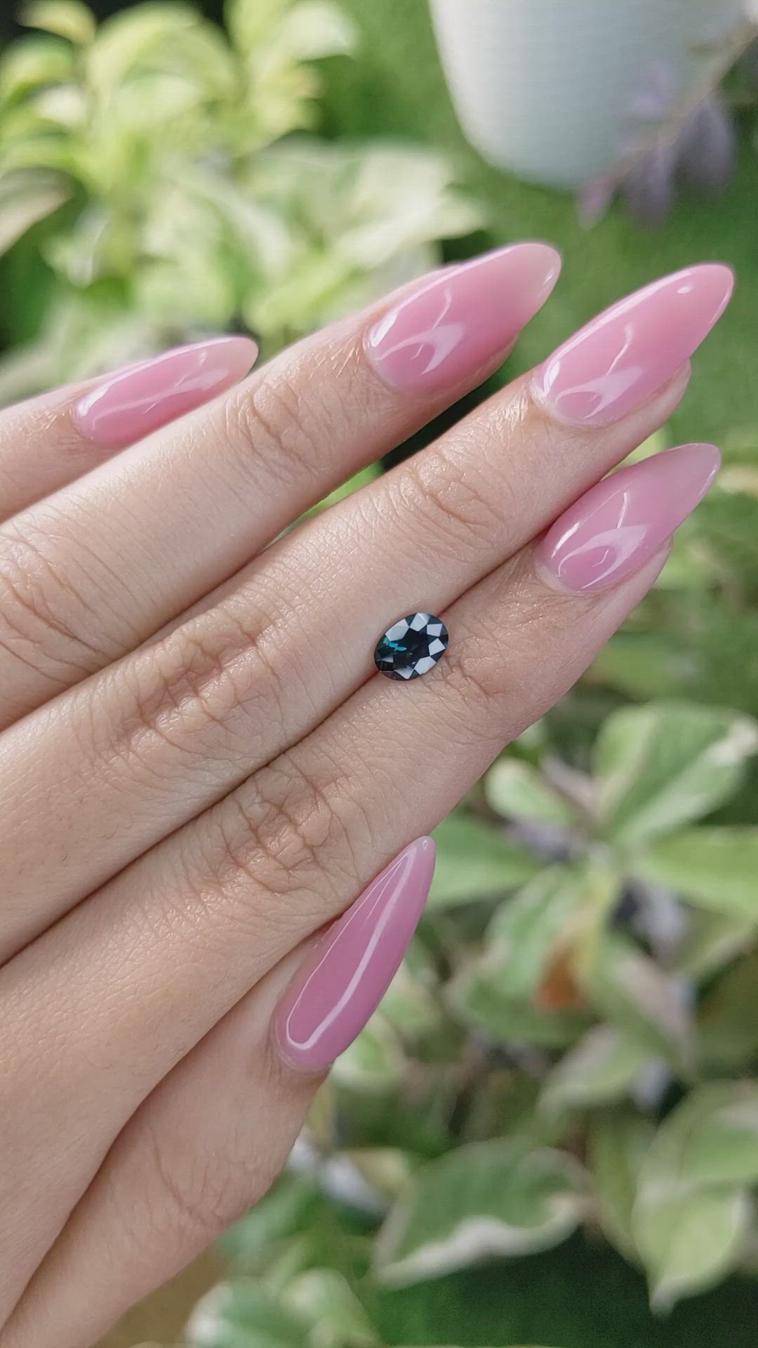 0.92 Ct. Greenish Blue Sapphire from Madagascar Size Video