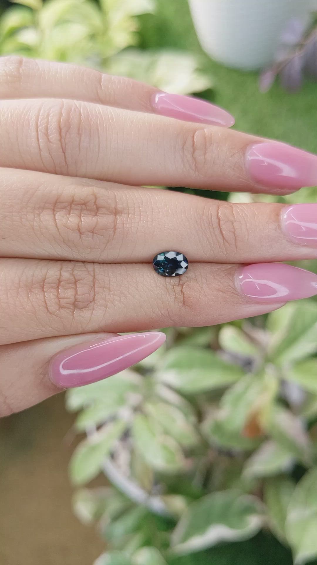 0.92 Ct. Greenish Blue Sapphire from Madagascar Size Video
