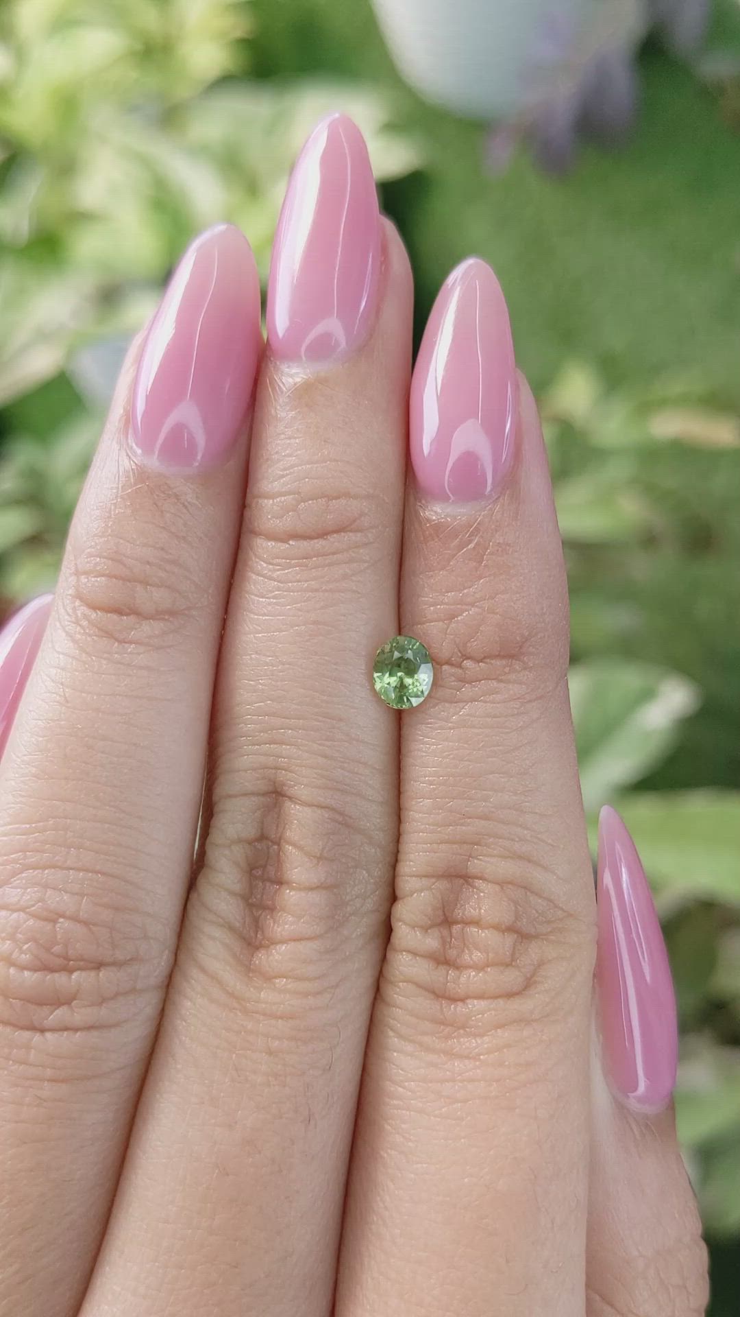 0.68 Ct. Green Sapphire from Madagascar Size Video