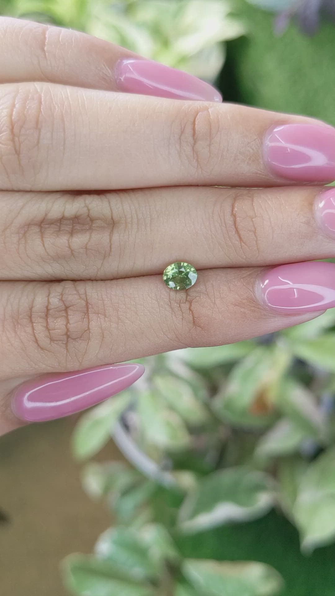 0.68 Ct. Green Sapphire from Madagascar Size Video