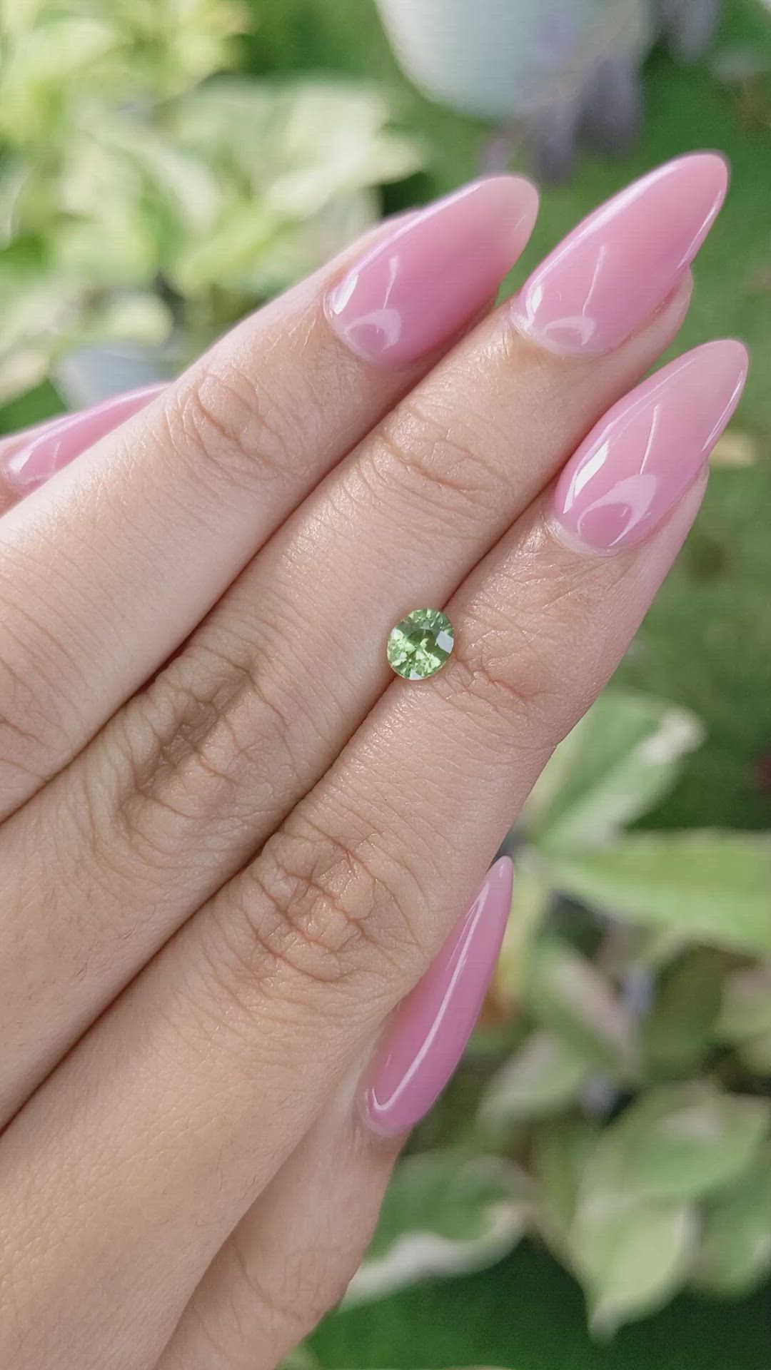 0.68 Ct. Green Sapphire from Madagascar Size Video