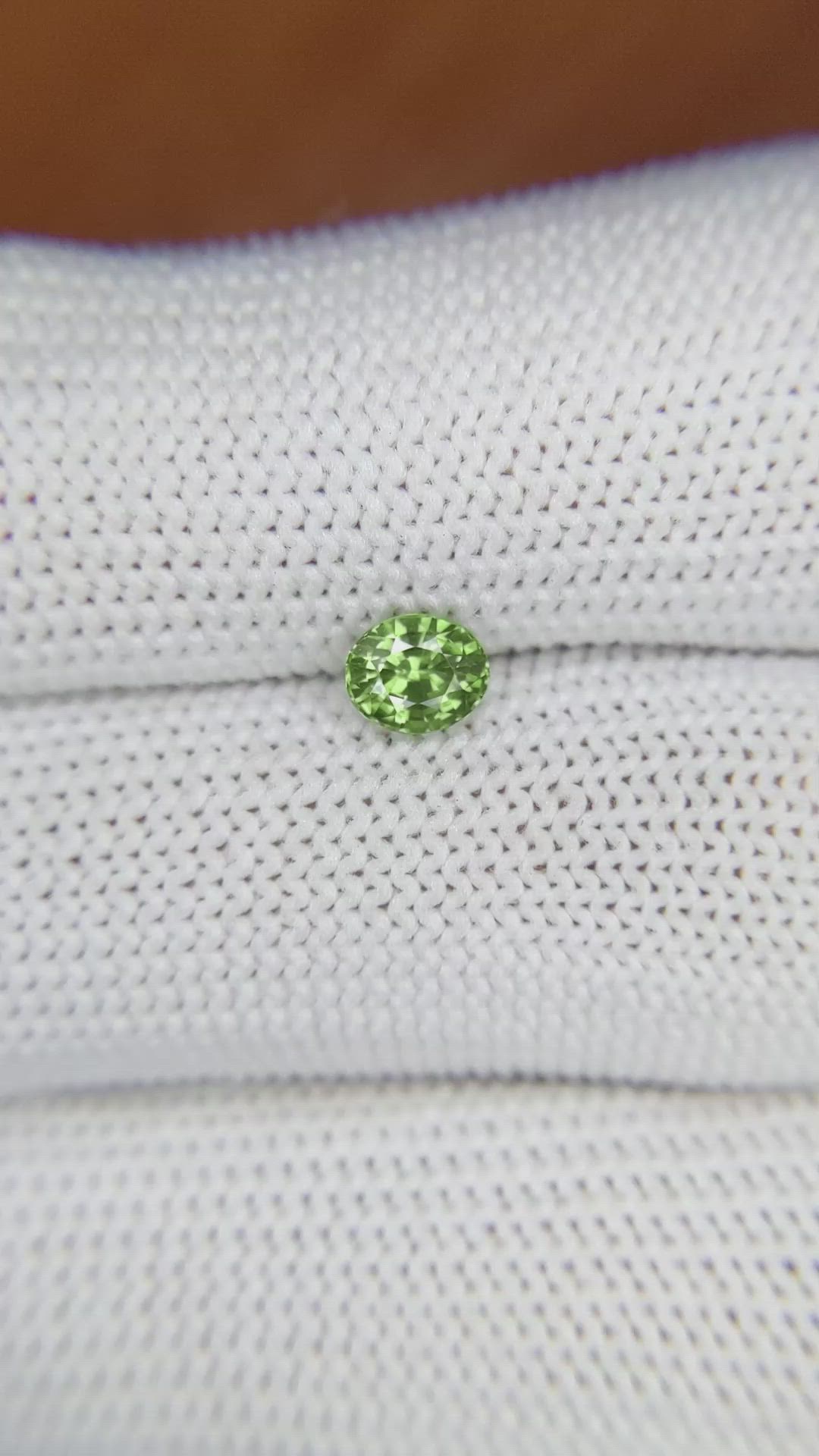 0.68 Ct. Green Sapphire from Madagascar Size Video