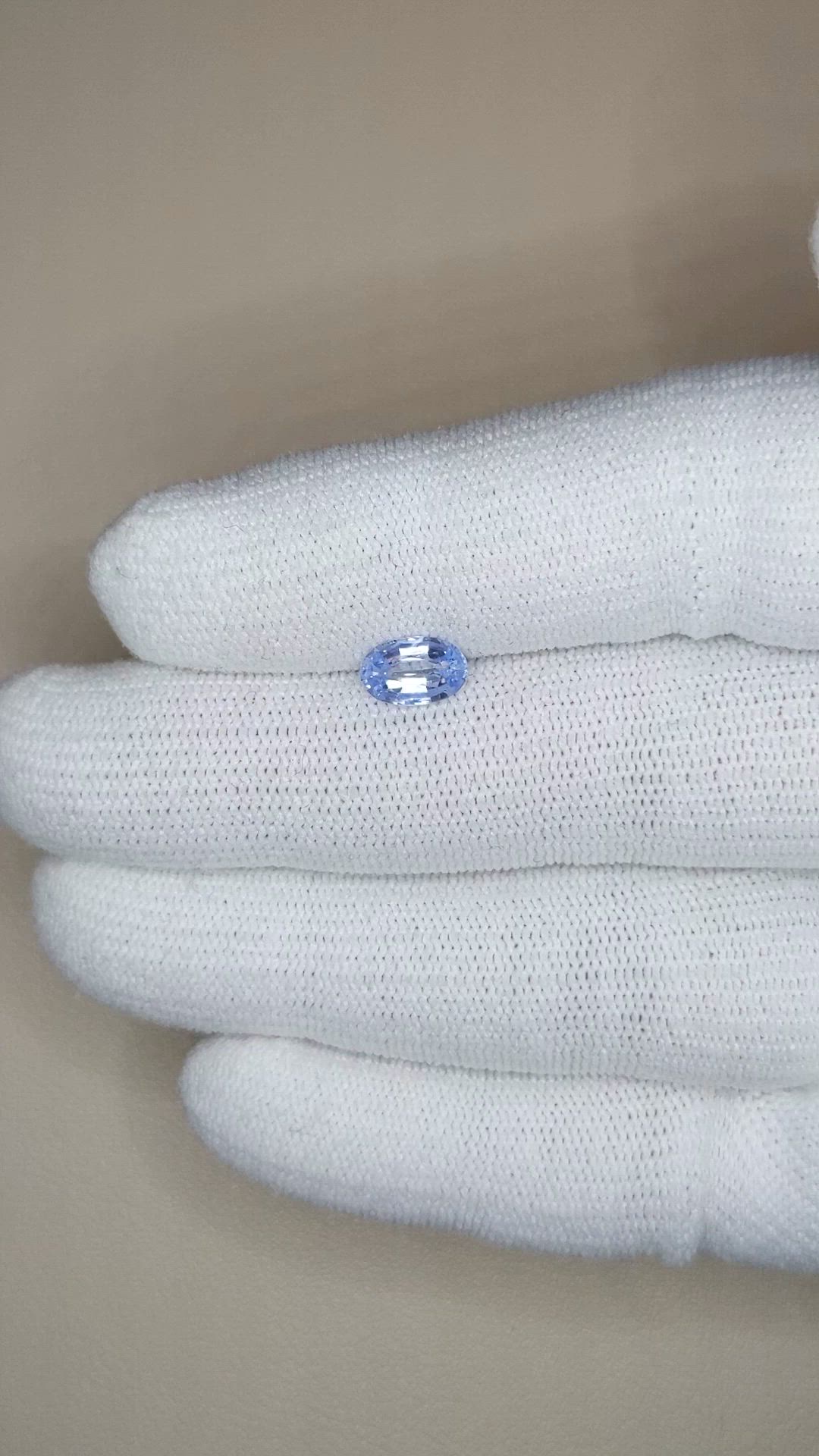 1.07 Ct. Blue Sapphire from Ceylon (Sri Lanka) Size Video