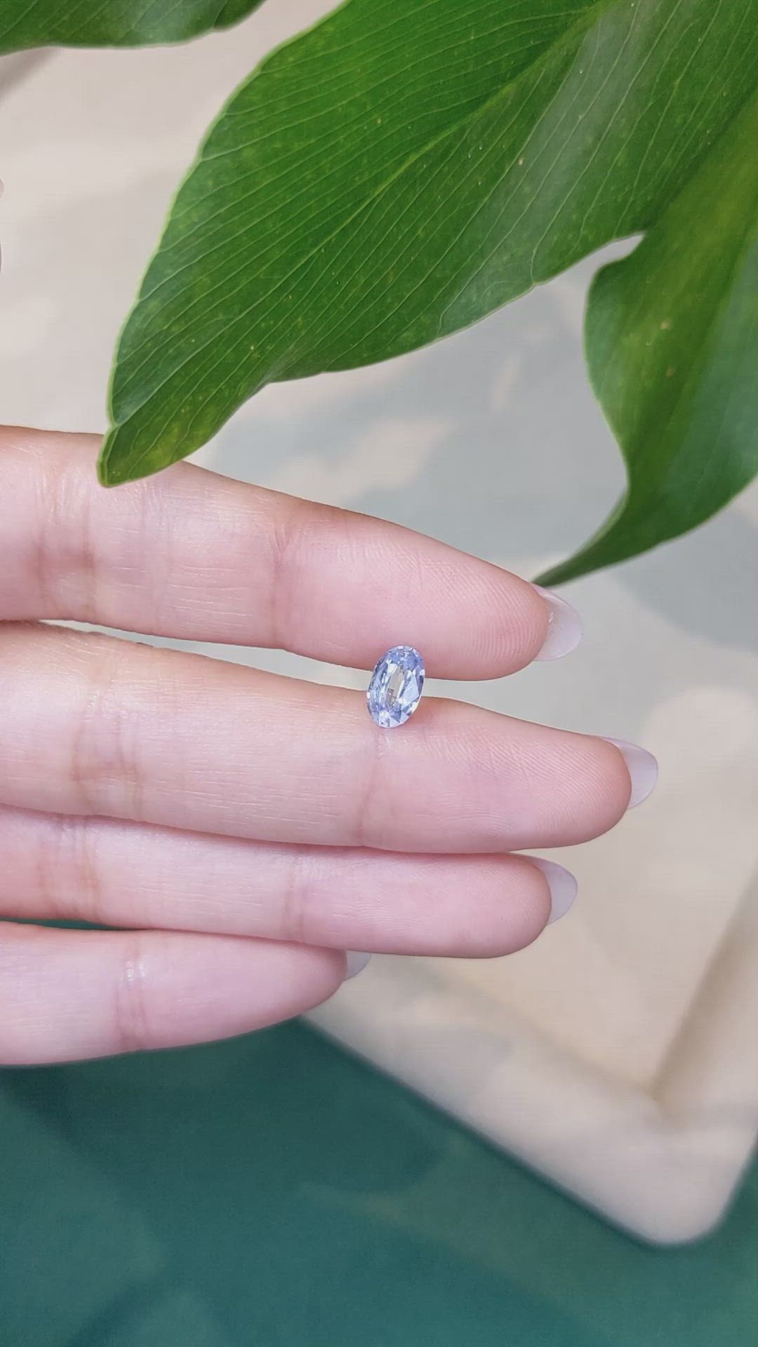 1.07 Ct. Blue Sapphire from Ceylon (Sri Lanka) Size Video