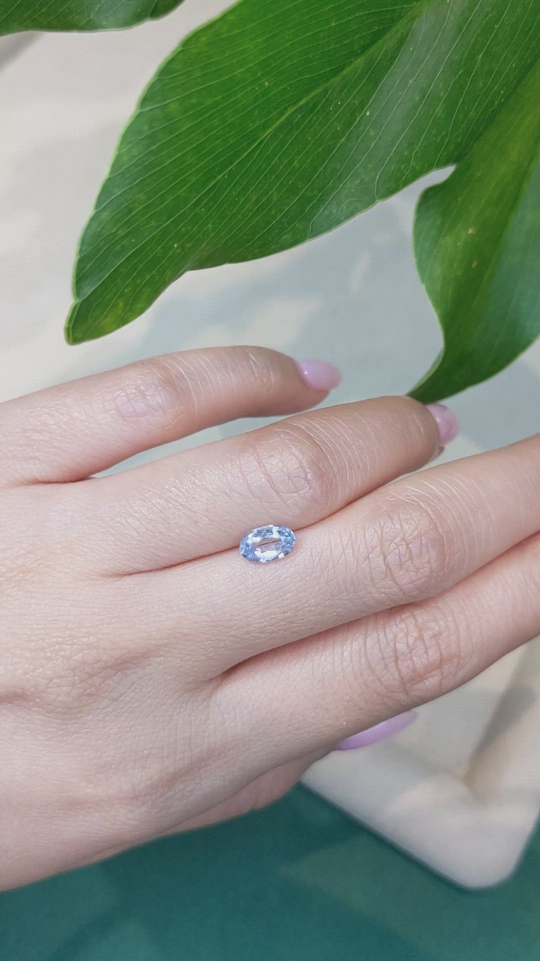 1.07 Ct. Blue Sapphire from Ceylon (Sri Lanka) Size Video