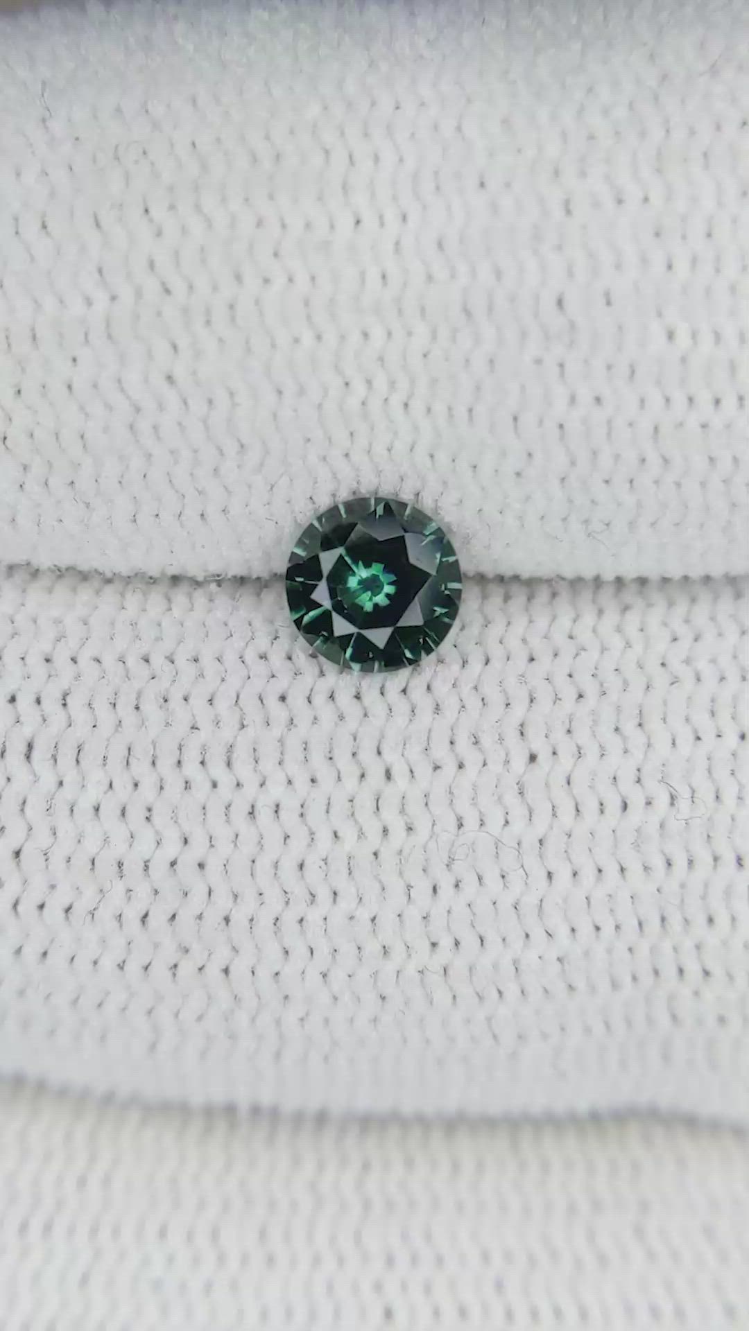 0.57 Ct. Bluish Green Sapphire from Thailand Size Video