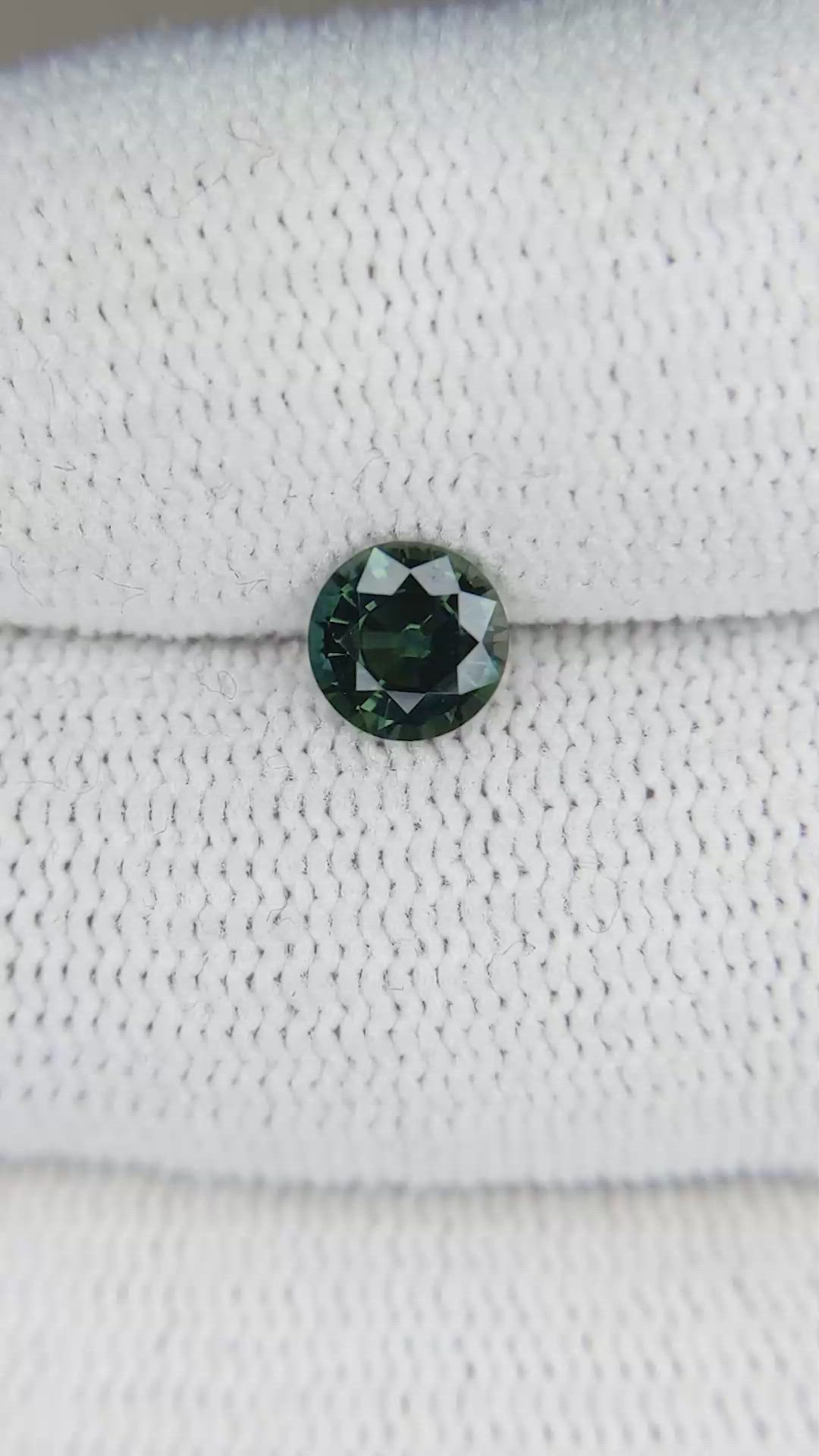 0.78 Ct. Bluish Green Sapphire from Thailand Size Video
