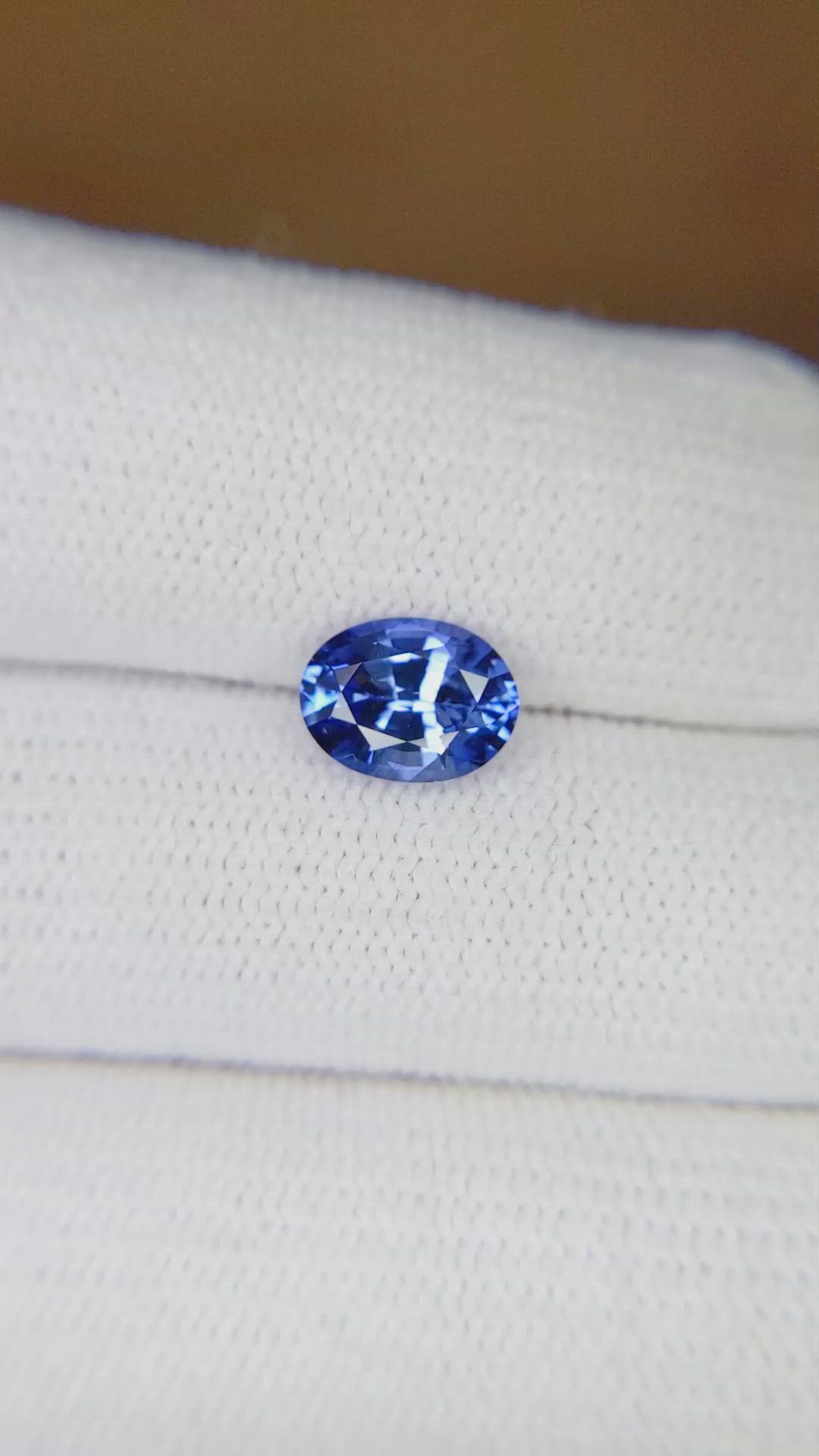1.60 Ct. Blue Sapphire from Ceylon (Sri Lanka) Size Video