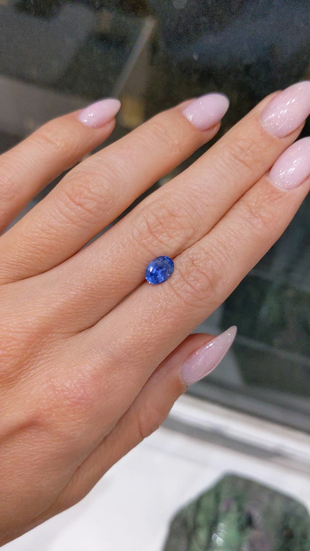 1.25 Ct. Blue Sapphire from Ceylon (Sri Lanka) Size Video