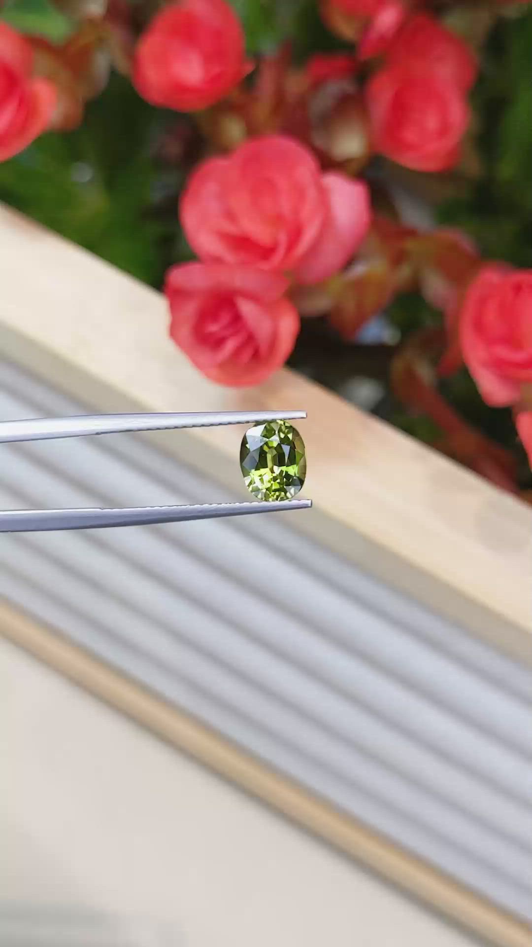 1.90 Ct. Yellowish Green Sapphire from Thailand Size Video