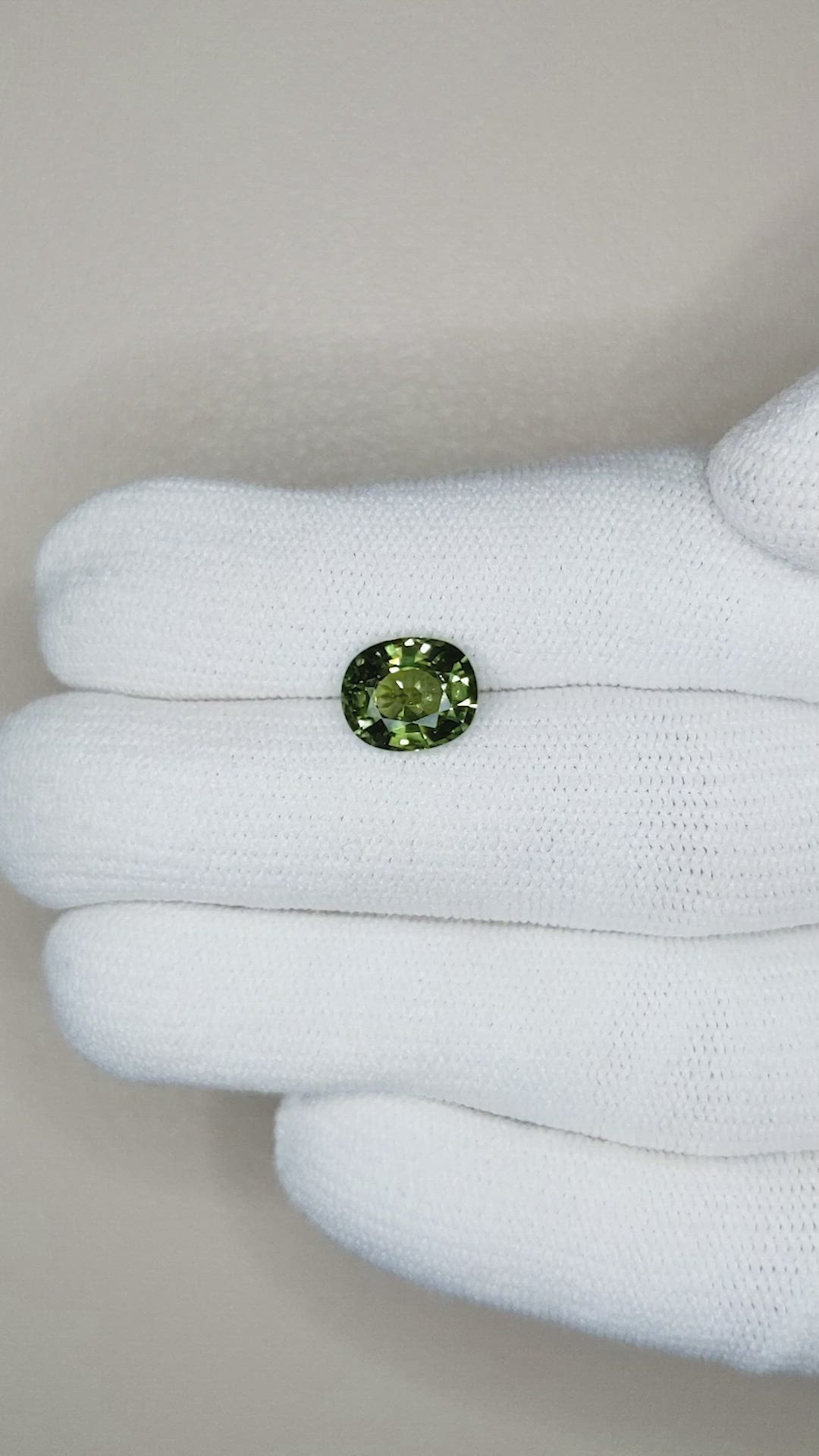 2.66 Ct. Green Sapphire from Thailand Size Video