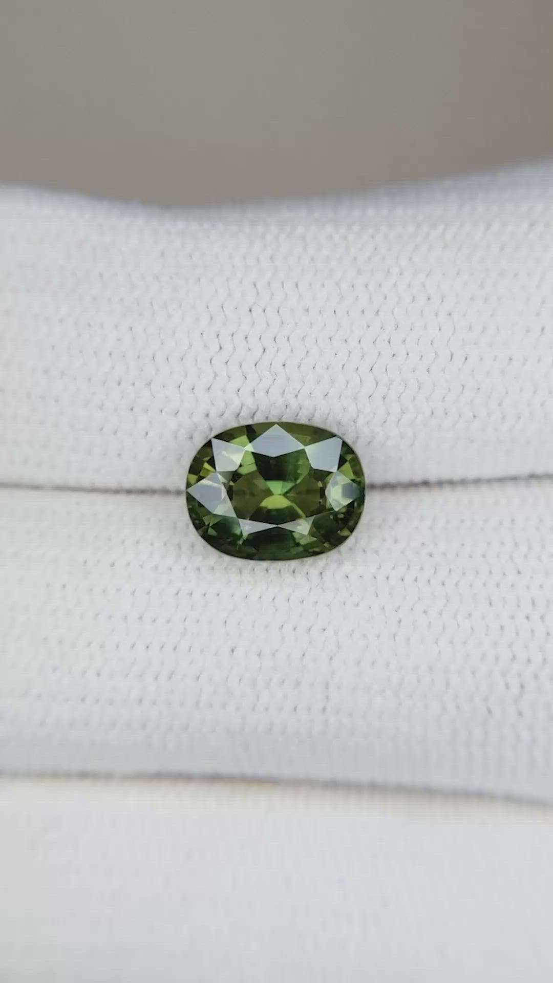 2.18 Ct. Green Sapphire from Thailand Size Video