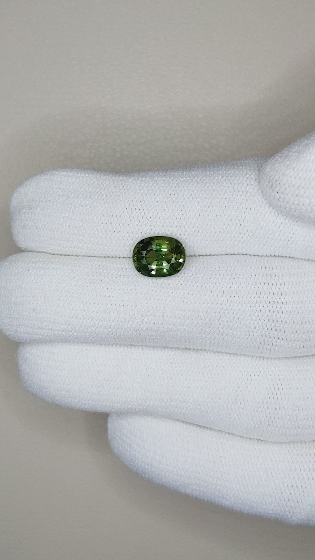 2.18 Ct. Green Sapphire from Thailand Size Video