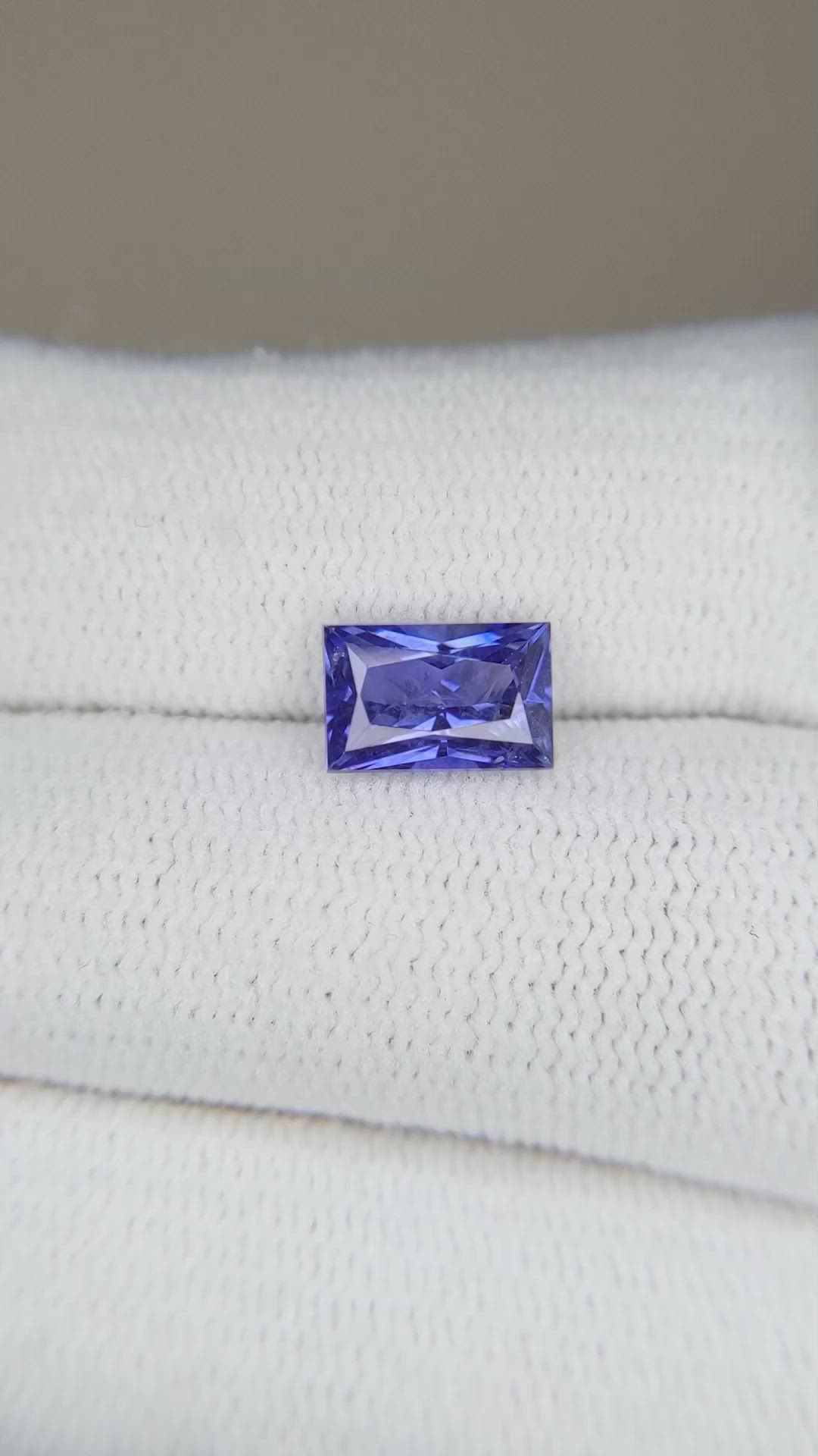 1.77 Ct. Purplish Blue Sapphire from Ceylon (Sri Lanka) Size Video