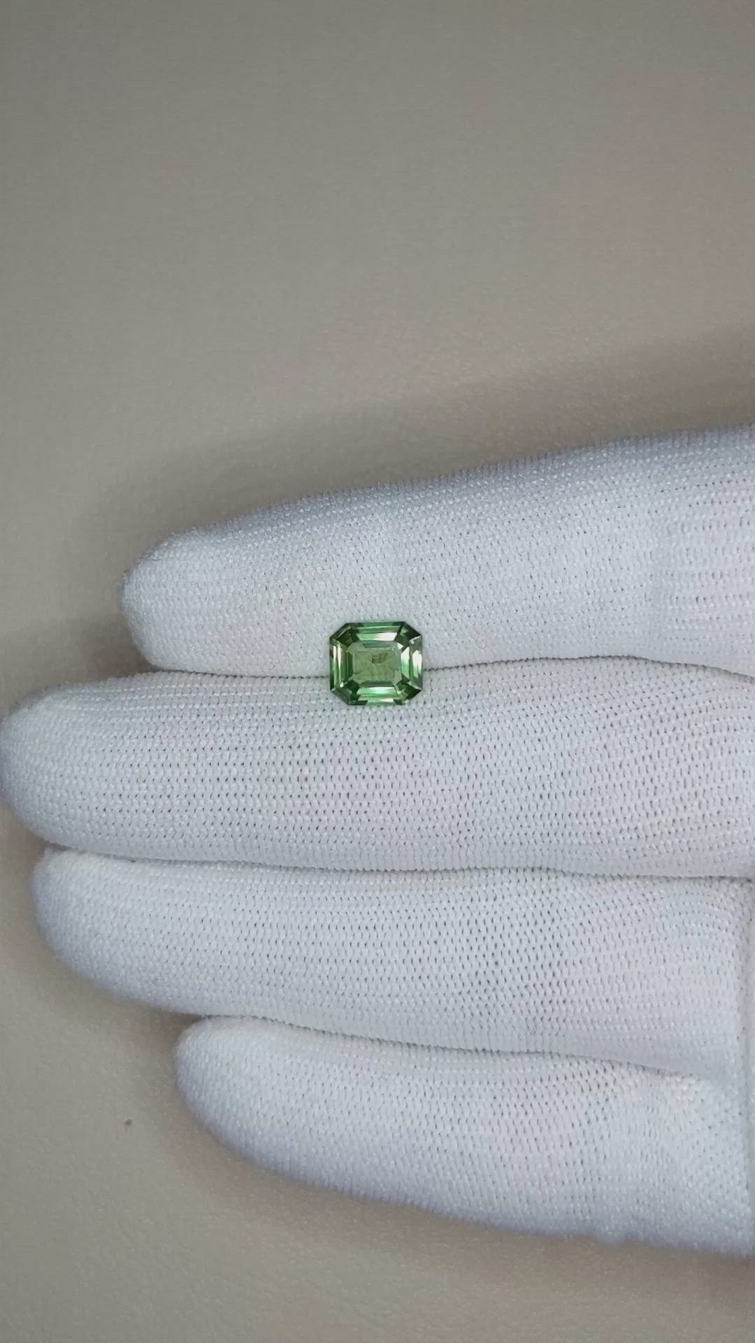 2.05 Ct. Green Sapphire from Ceylon (Sri Lanka) Size Video