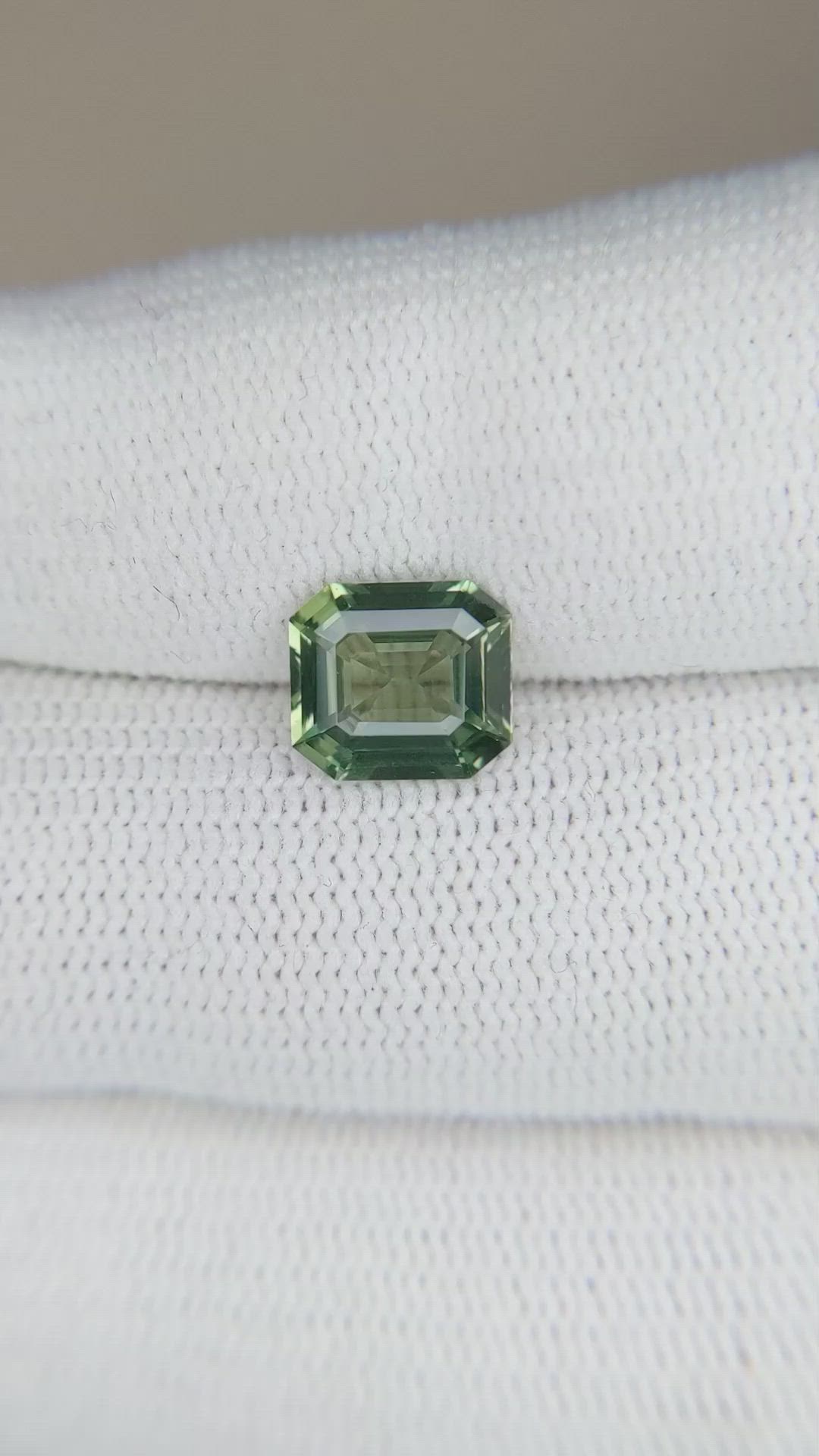2.05 Ct. Green Sapphire from Ceylon (Sri Lanka) Size Video