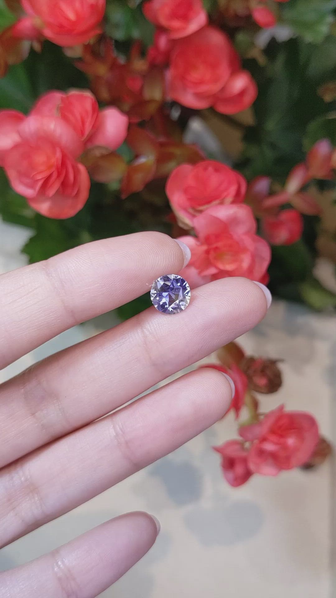 2.00 Ct. Violet Sapphire from Ceylon (Sri Lanka) Size Video