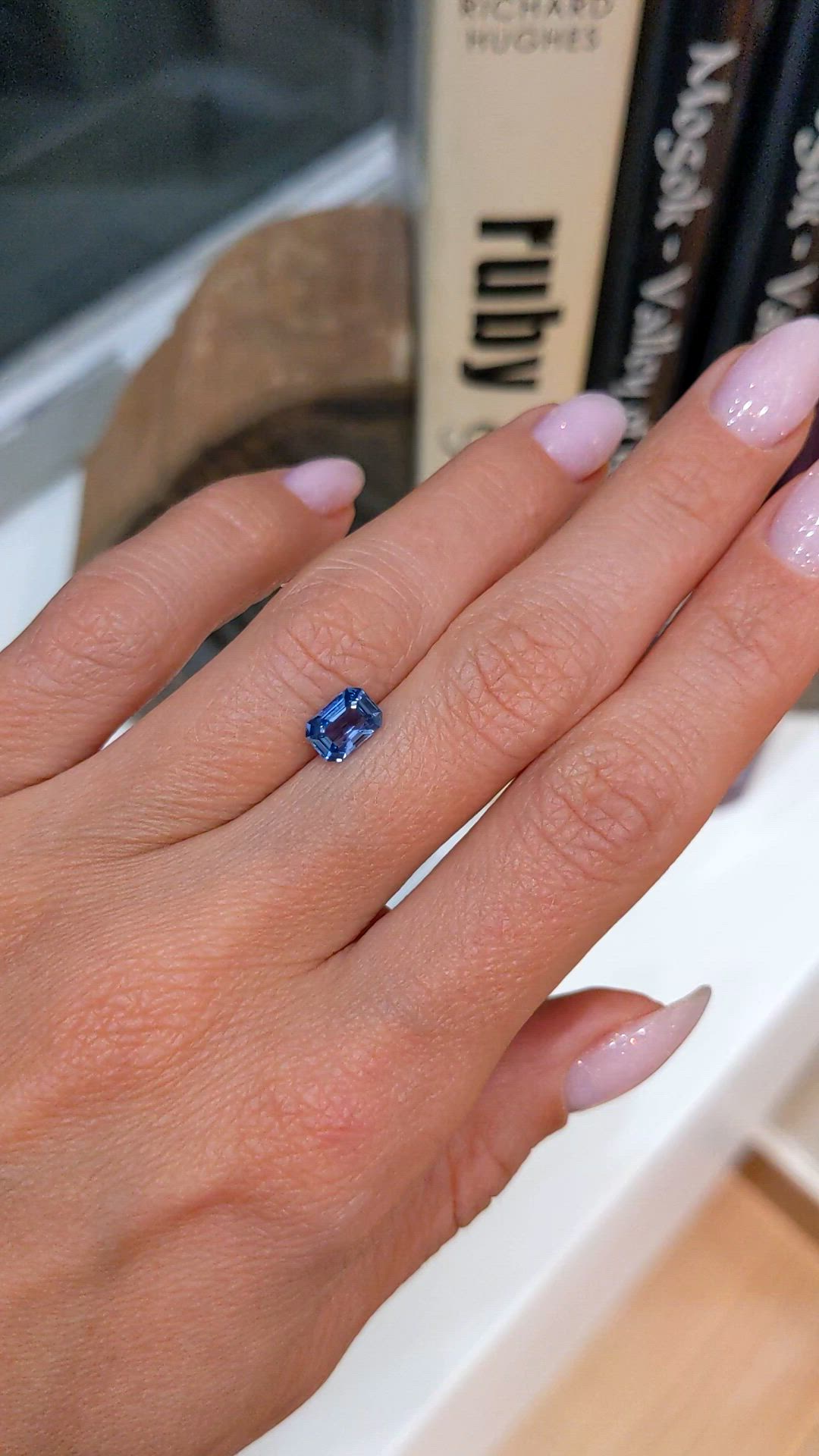1.07 Ct. Blue Sapphire from Ceylon (Sri Lanka) Size Video
