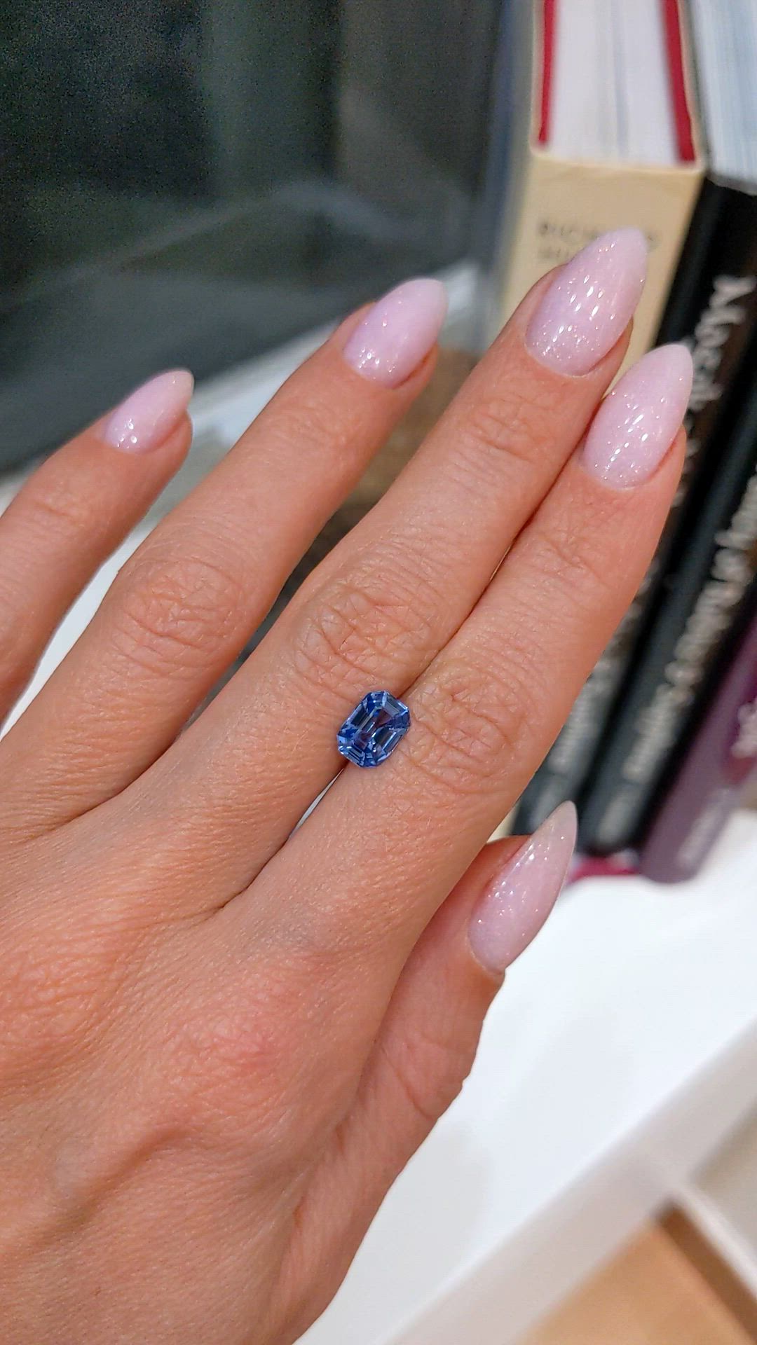 1.53 Ct. Blue Sapphire from Ceylon (Sri Lanka) Size Video
