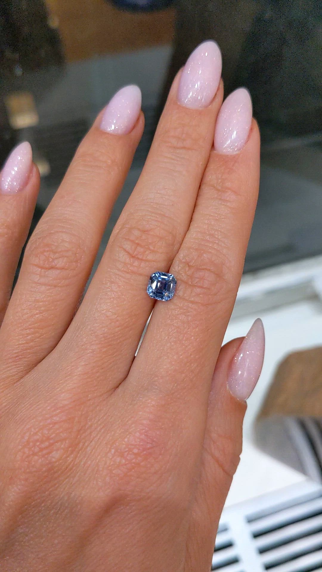 1.33 Ct. Blue Sapphire from Ceylon (Sri Lanka) Size Video