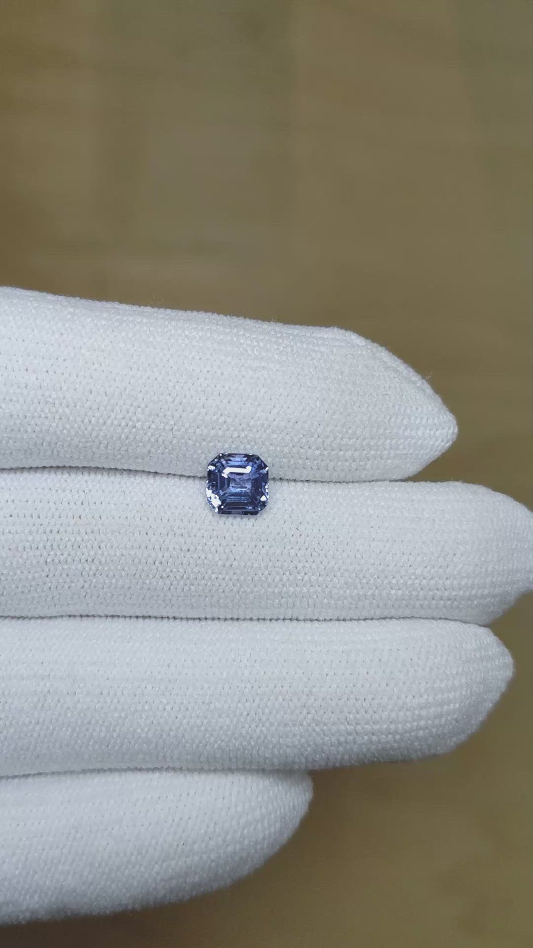 1.33 Ct. Blue Sapphire from Ceylon (Sri Lanka) Size Video